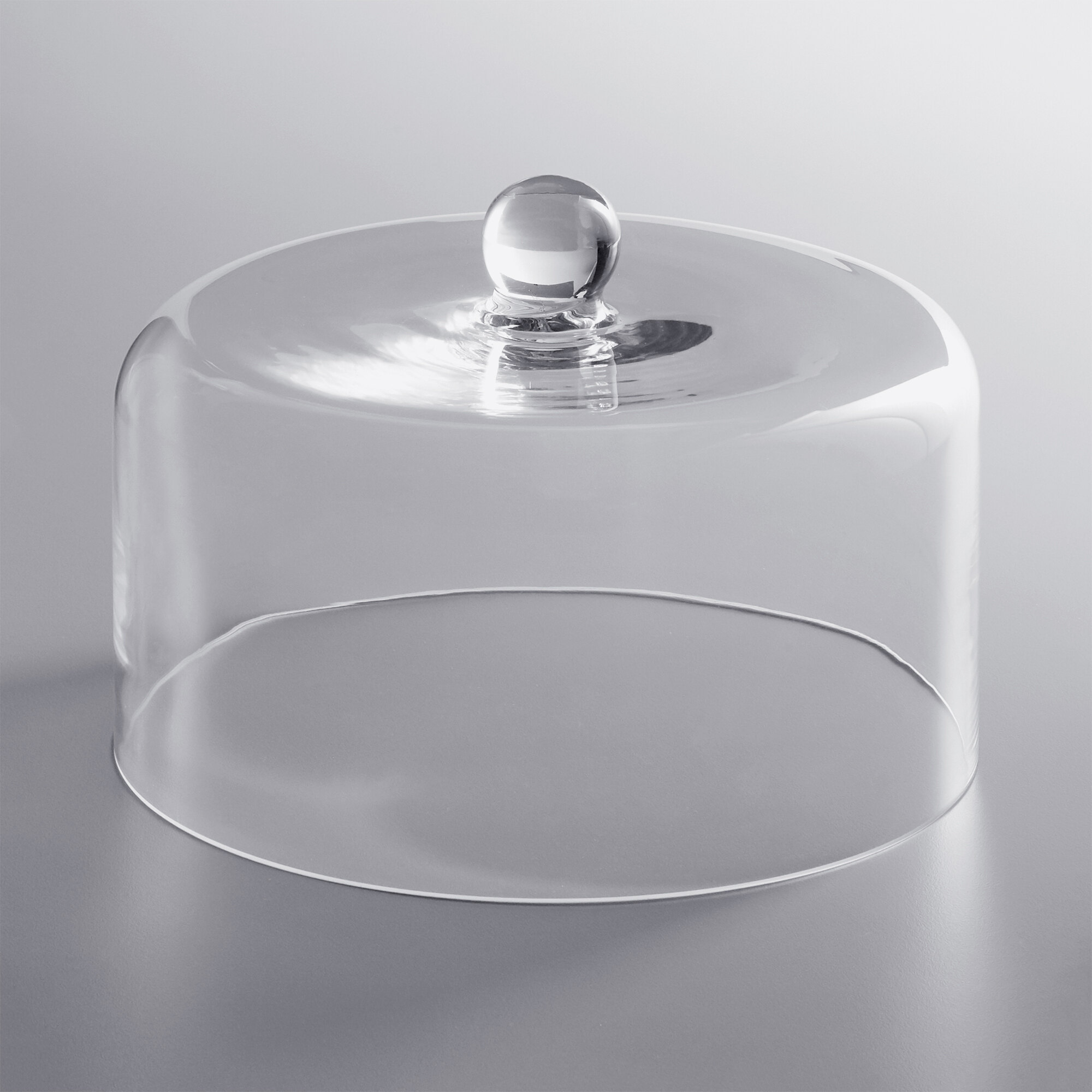 Acopa 9 1/2" x 7" Clear Glass Round Cake Cover