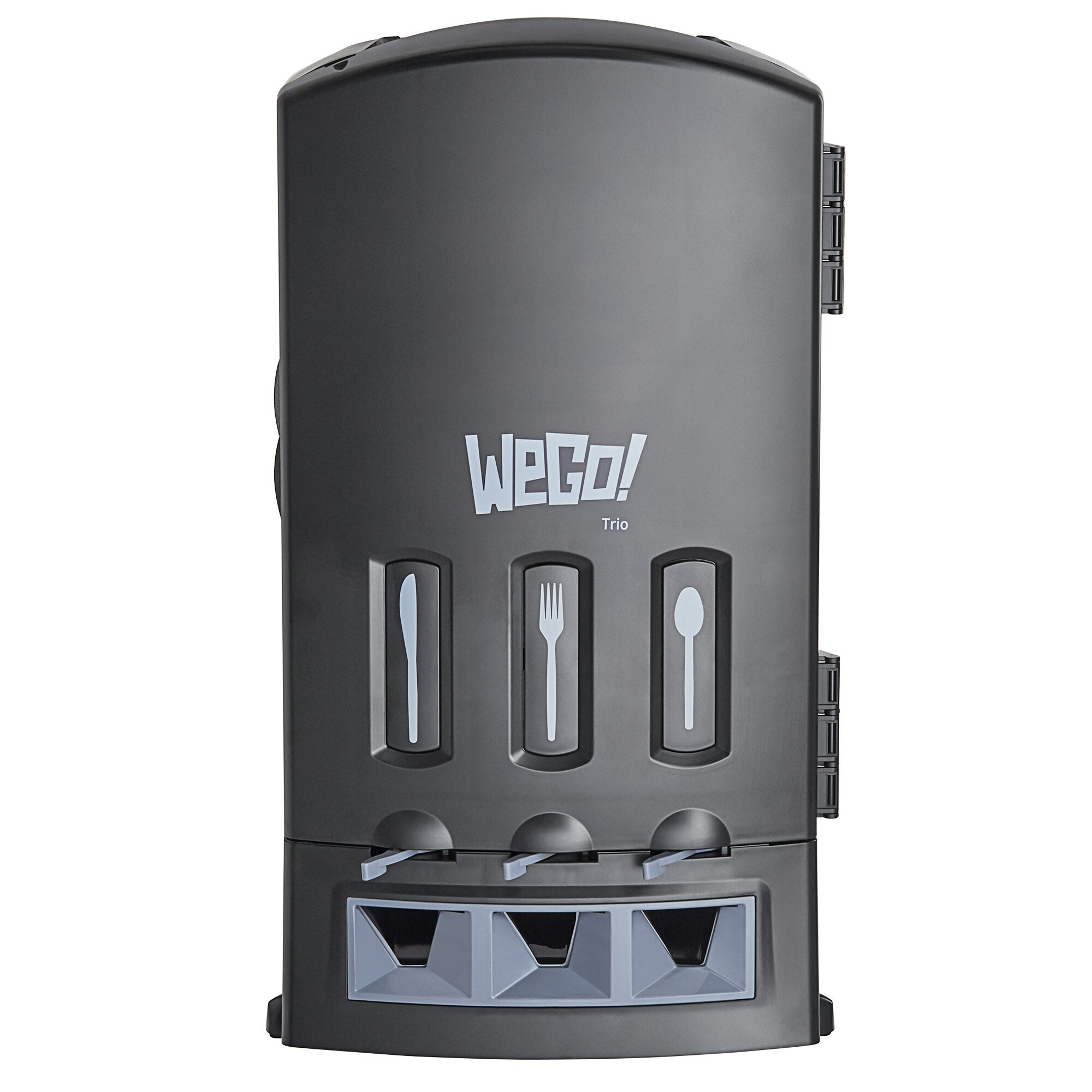 WeGo 56102200 Black Triple Utensil Cutlery Dispenser