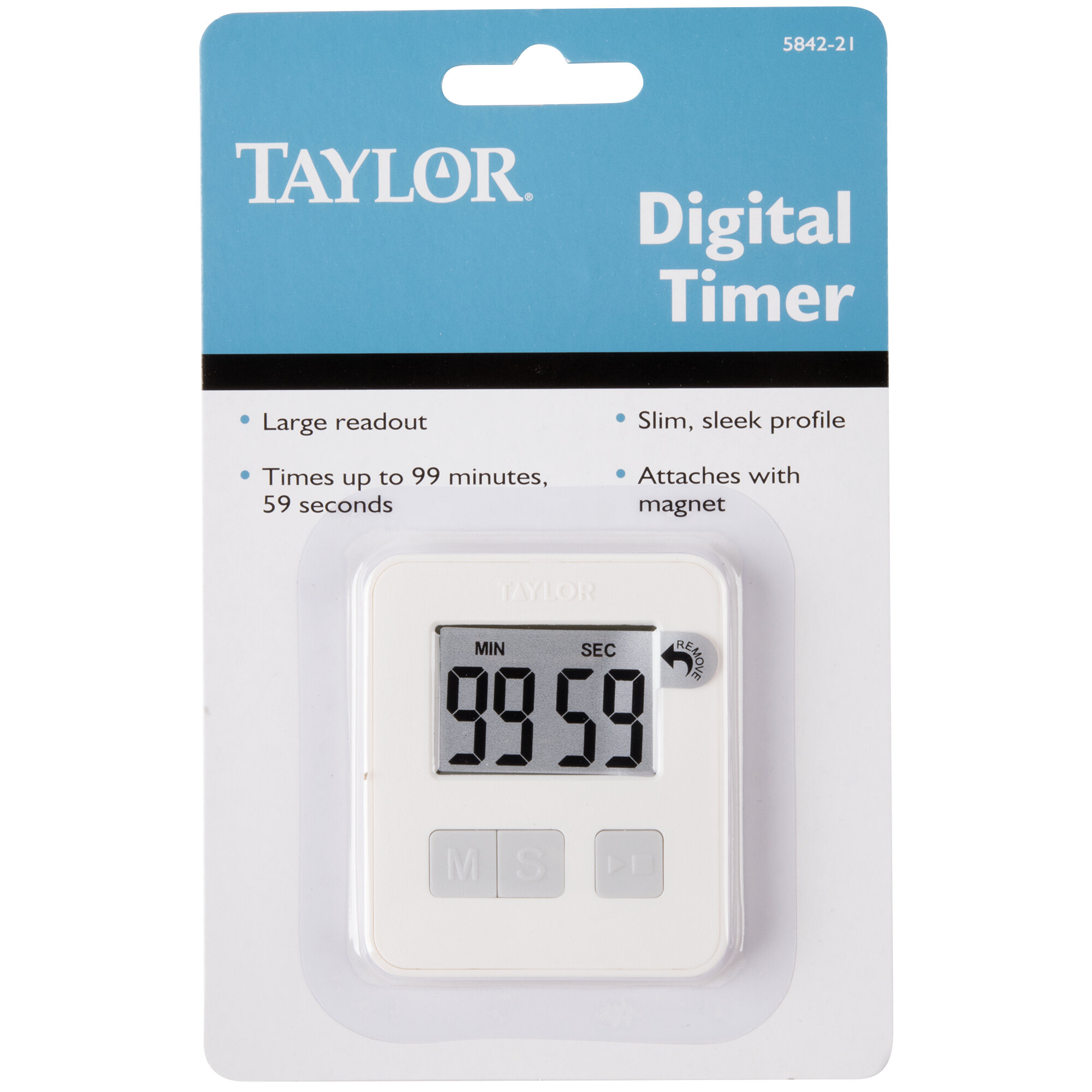 Taylor 5842N21 Mini Digital 100 Minute Kitchen Timer