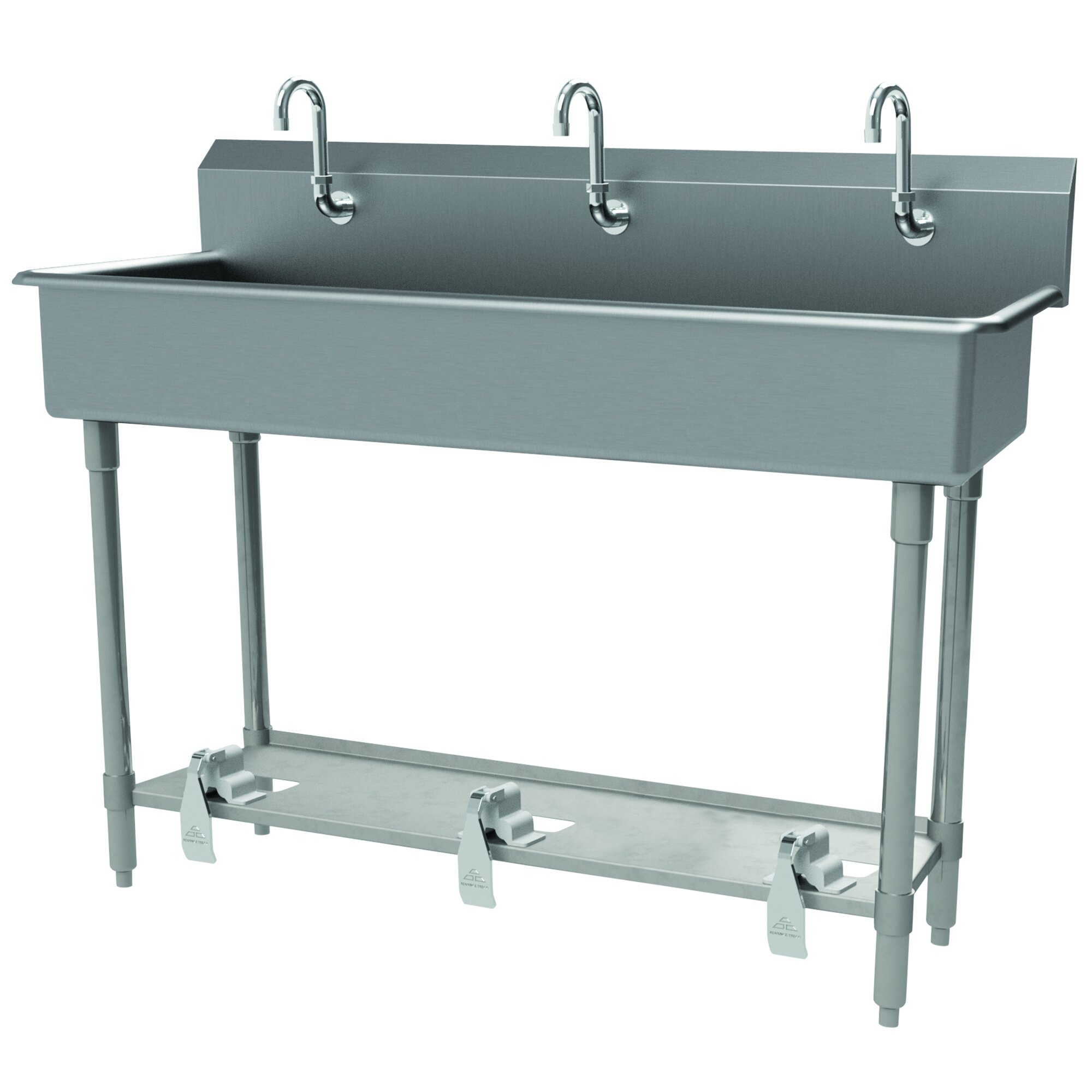 Advance Tabco FS-FM-60FV 14-Gauge Stainless Steel Multi-Station Hand 14 Gauge Stainless Steel Utility Sink