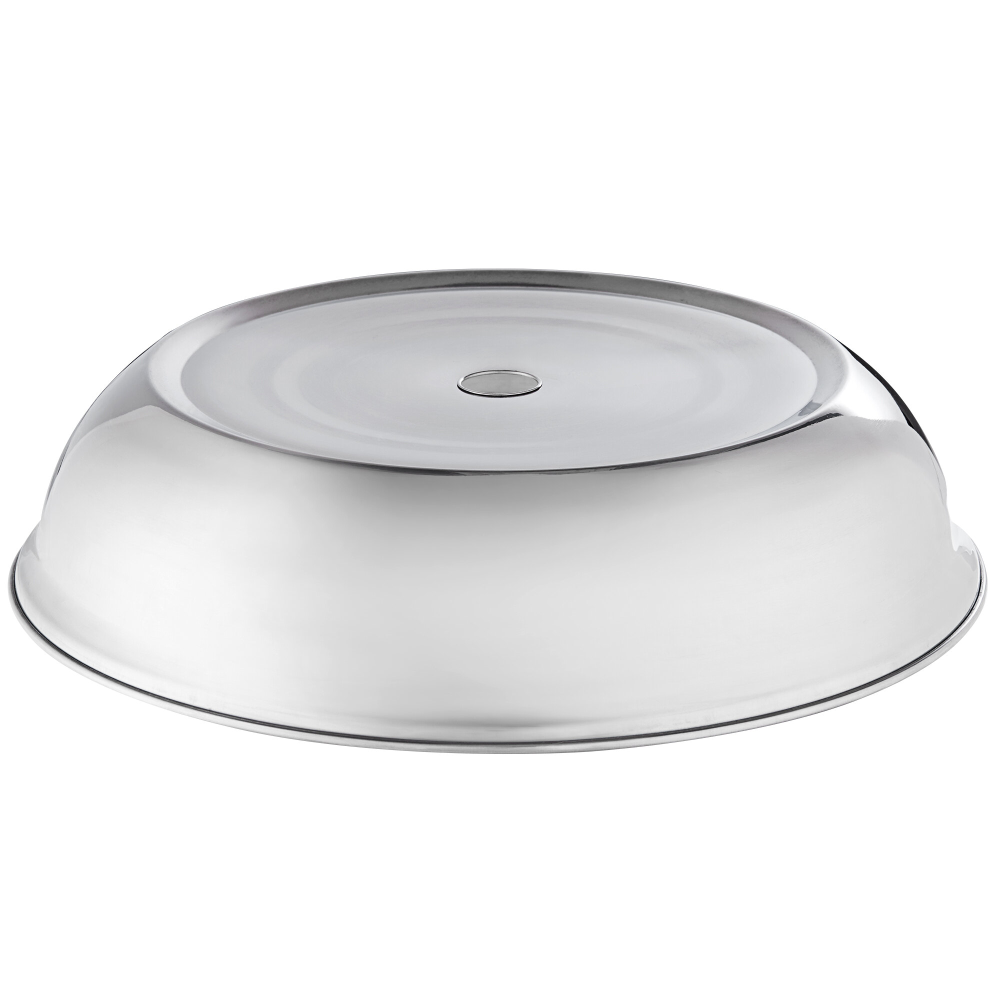 10" to 10 3/8" Round Mirror Finish Stainless Steel Dome Plate Cover