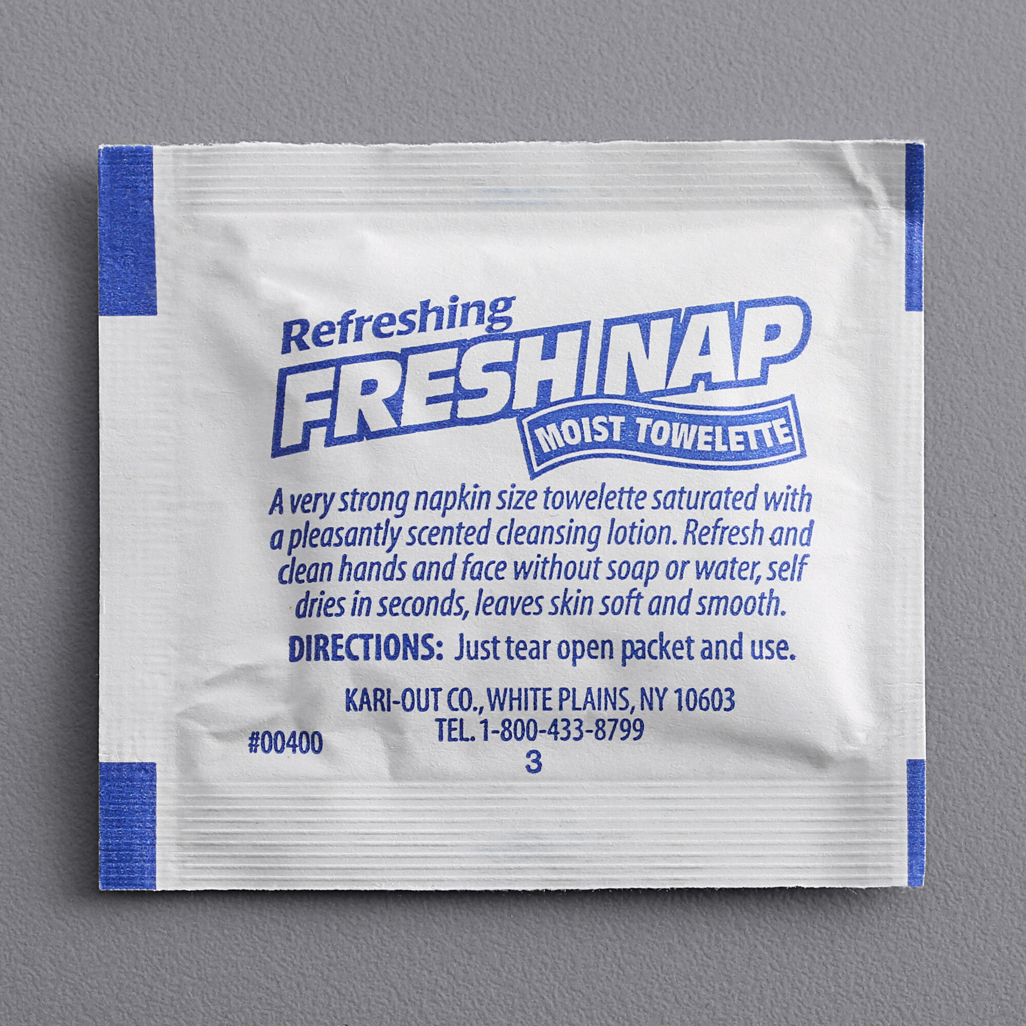 5" x 7" Lemon Scented Moist Towelette / Wet Nap 1000/Case