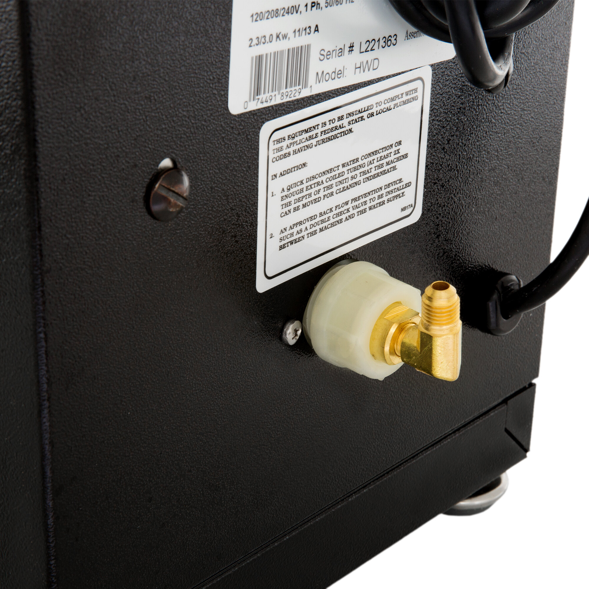 Cecilware HWD2 Black 2 Gallon Hot Water Dispenser 120V
