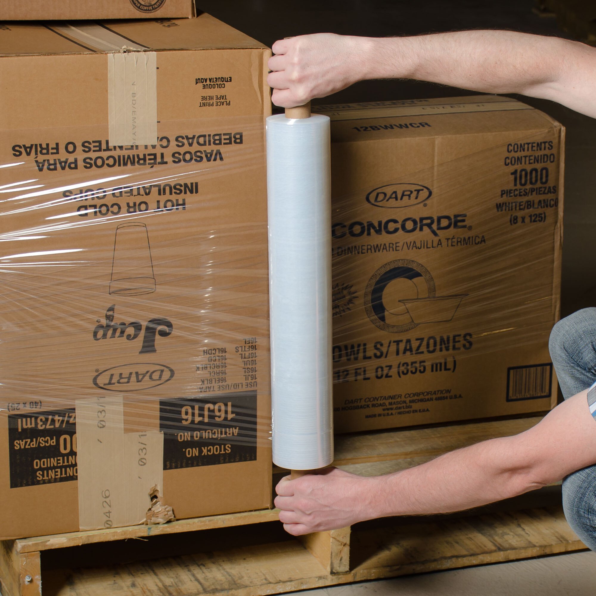 20" x 1000' Pallet Wrap Film / Stretch Film 70 Gauge