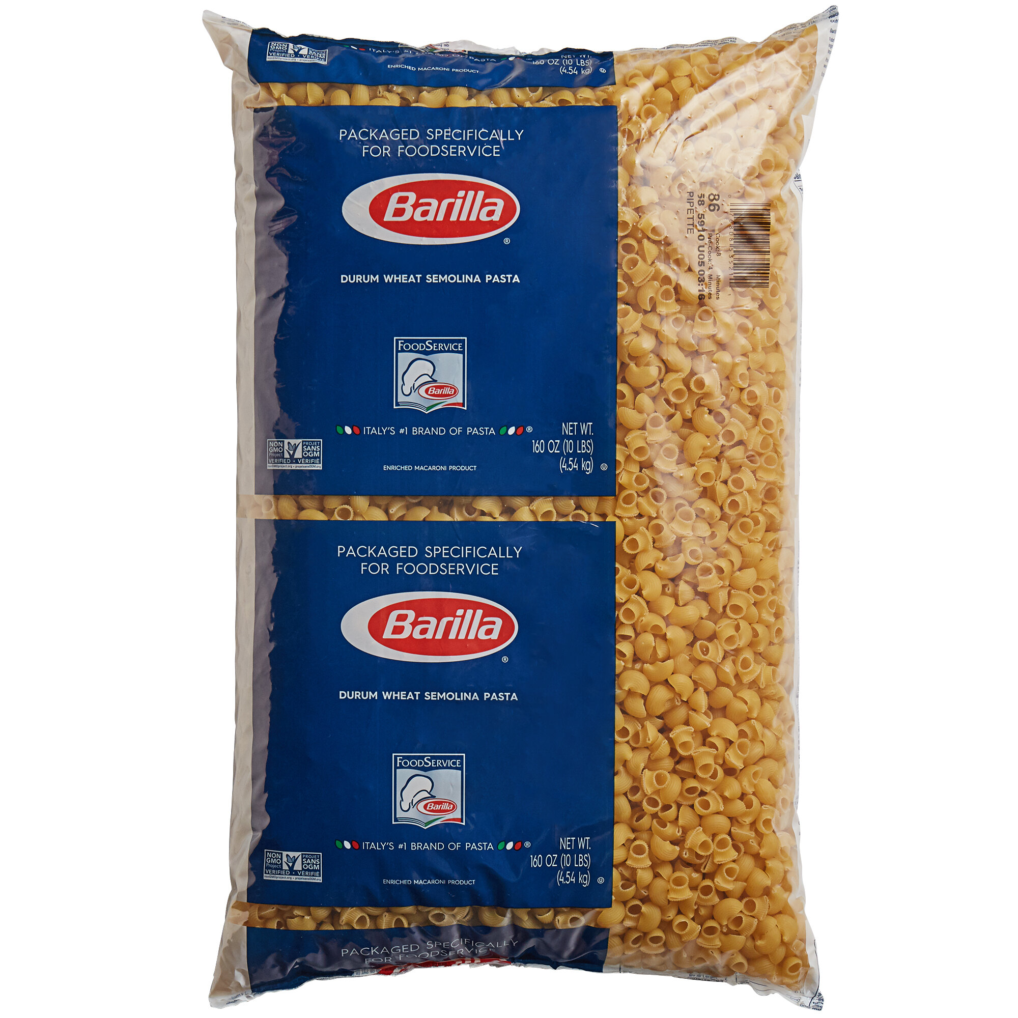 Barilla Pipette Pasta - 20 lb. Bag