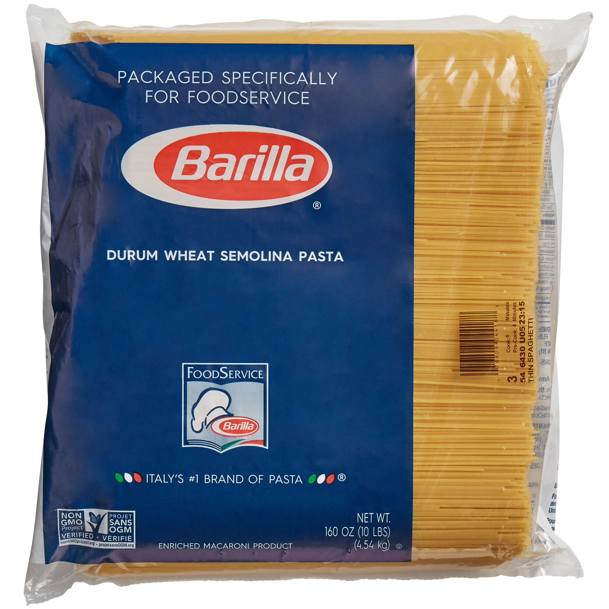 Barilla Thin Spaghetti Pasta 20 lb. staurantStore