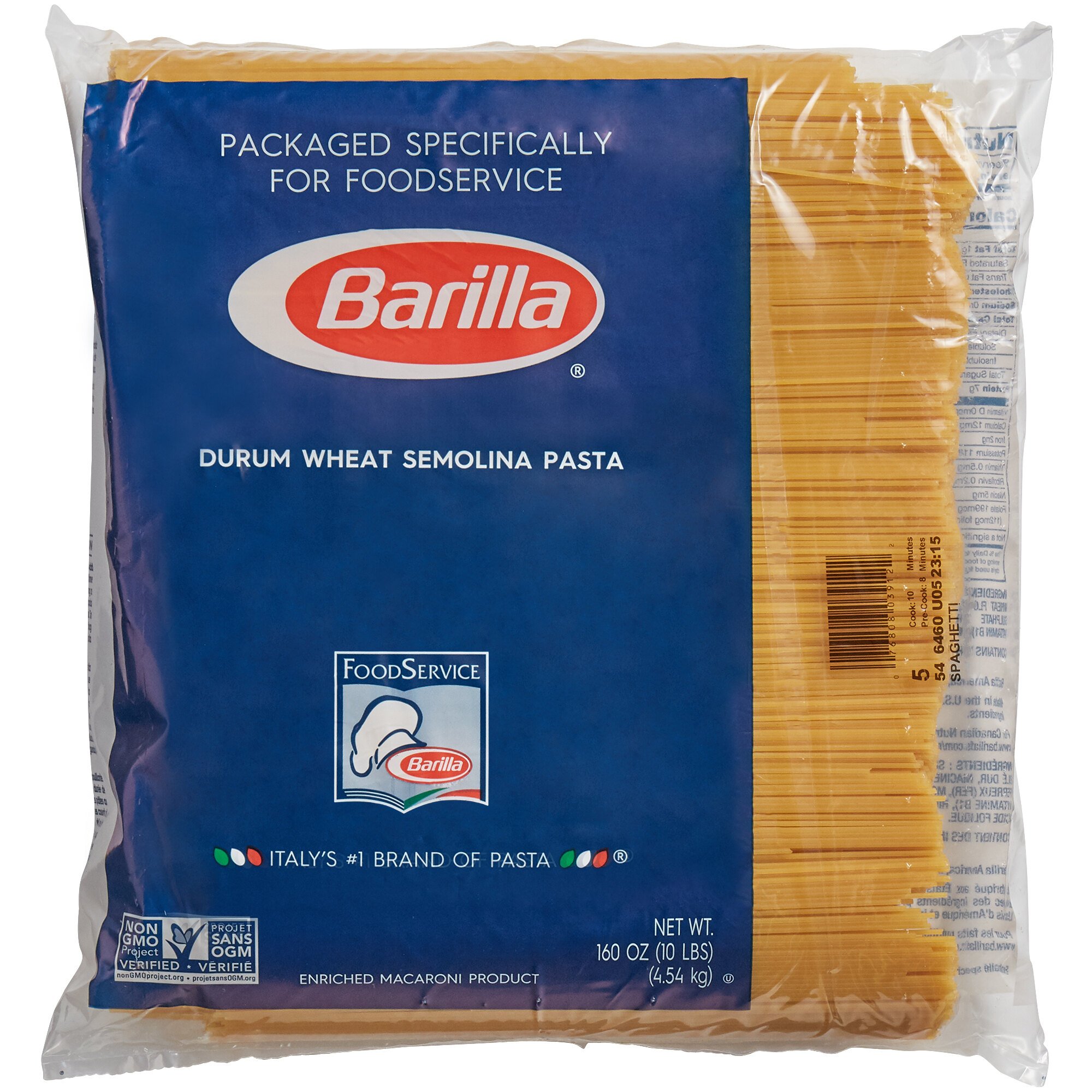 Barilla Spaghetti Pasta 20 lb WebstaurantStore