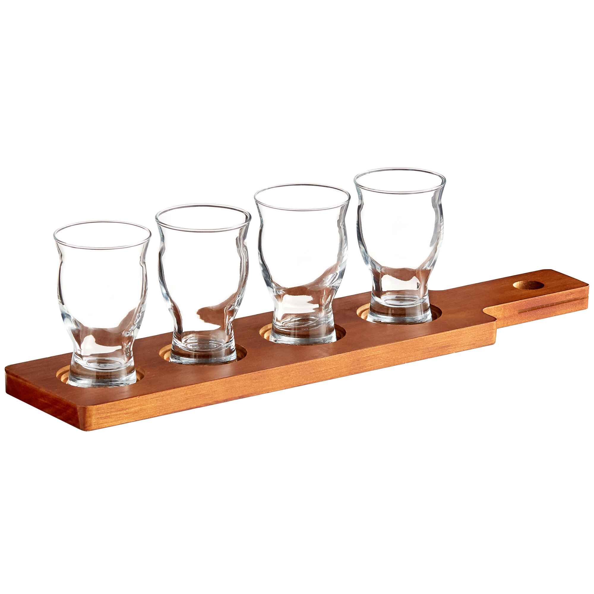 Pasabahce 5 oz. Beer Flight Set 4 Stackable Glasses with DualSided