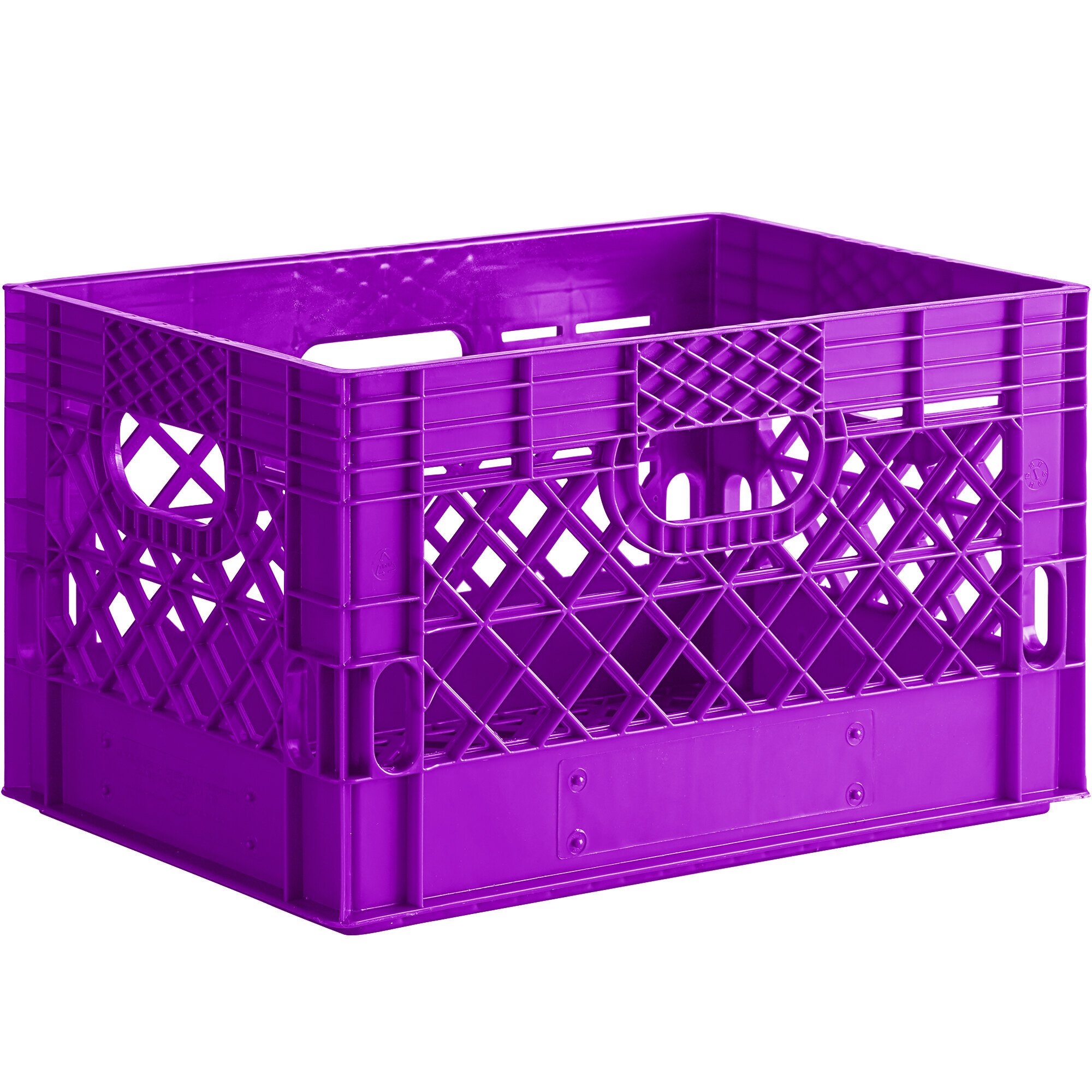 Violet 24 Qt. Customizable Rectangular Milk Crate 18 3/4" x 13" x 11"