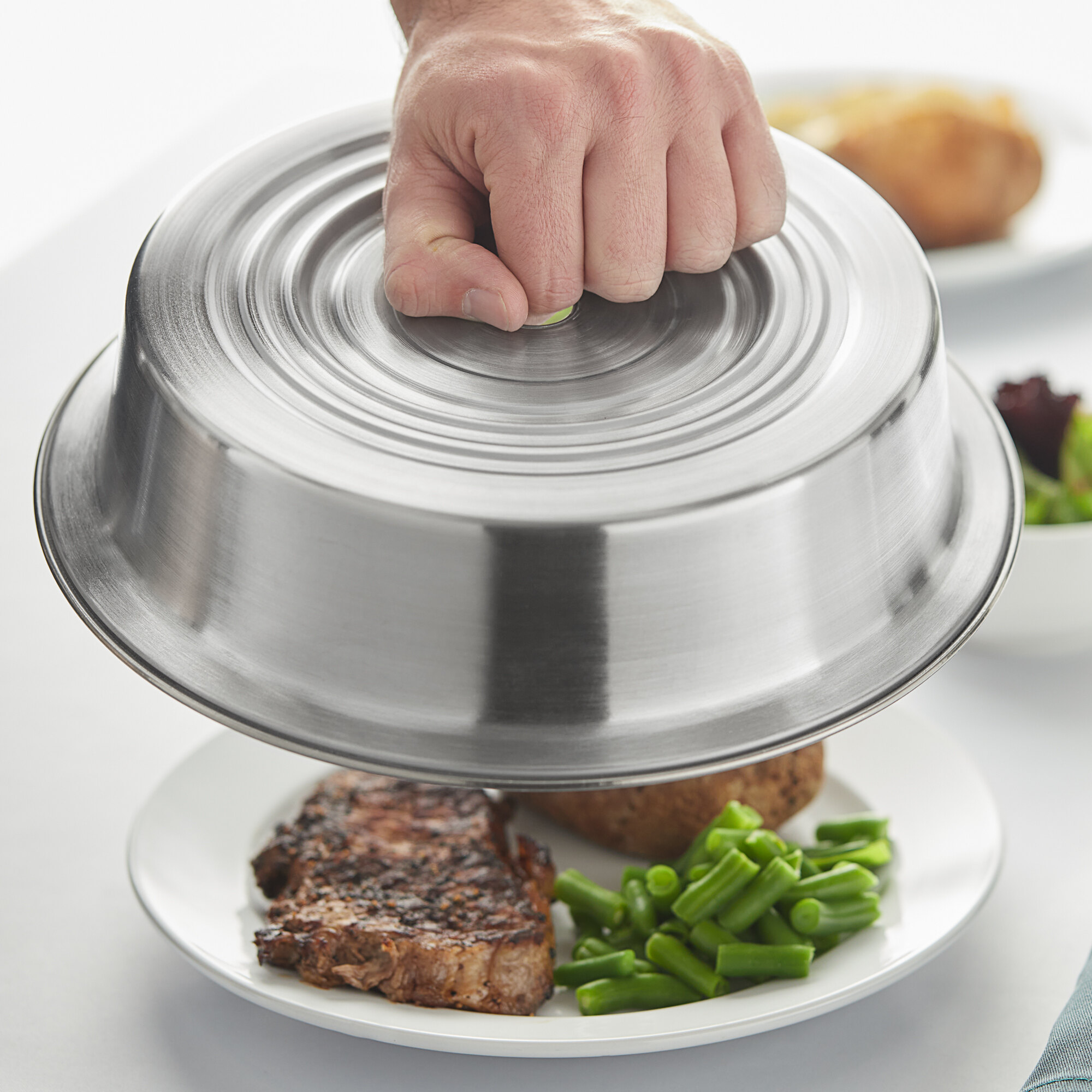 Oneida J0093041AQC 11" Brushed Finish Stainless Steel Dome Plate Cover