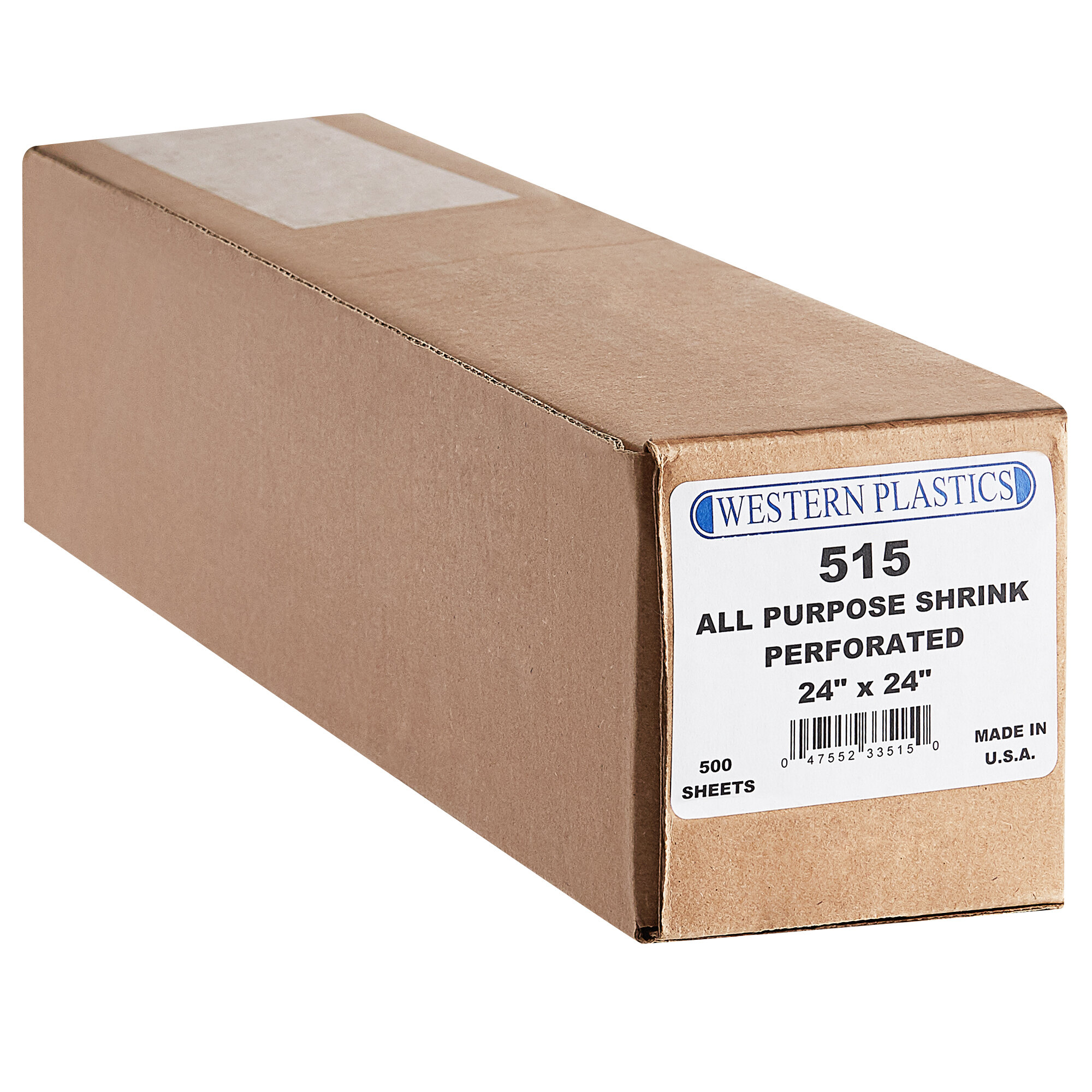 Western Plastics 515 24" x 24" 60 Gauge Perforated AllPurpose Shrink