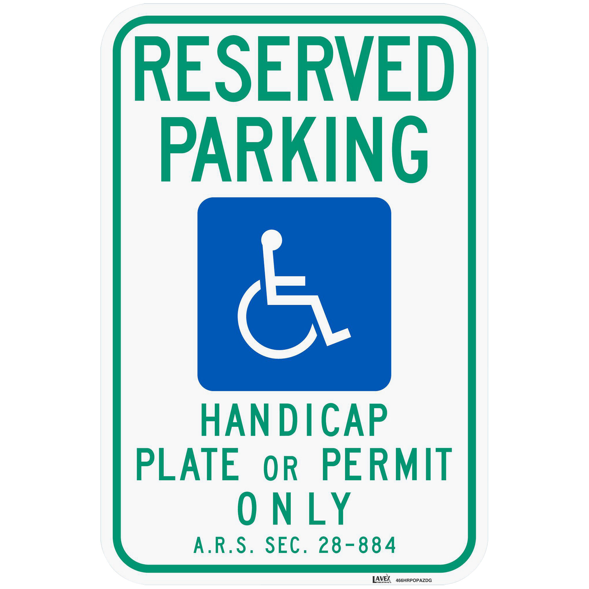 lavex-industrial-reserved-parking-handicap-plate-or-permit-only