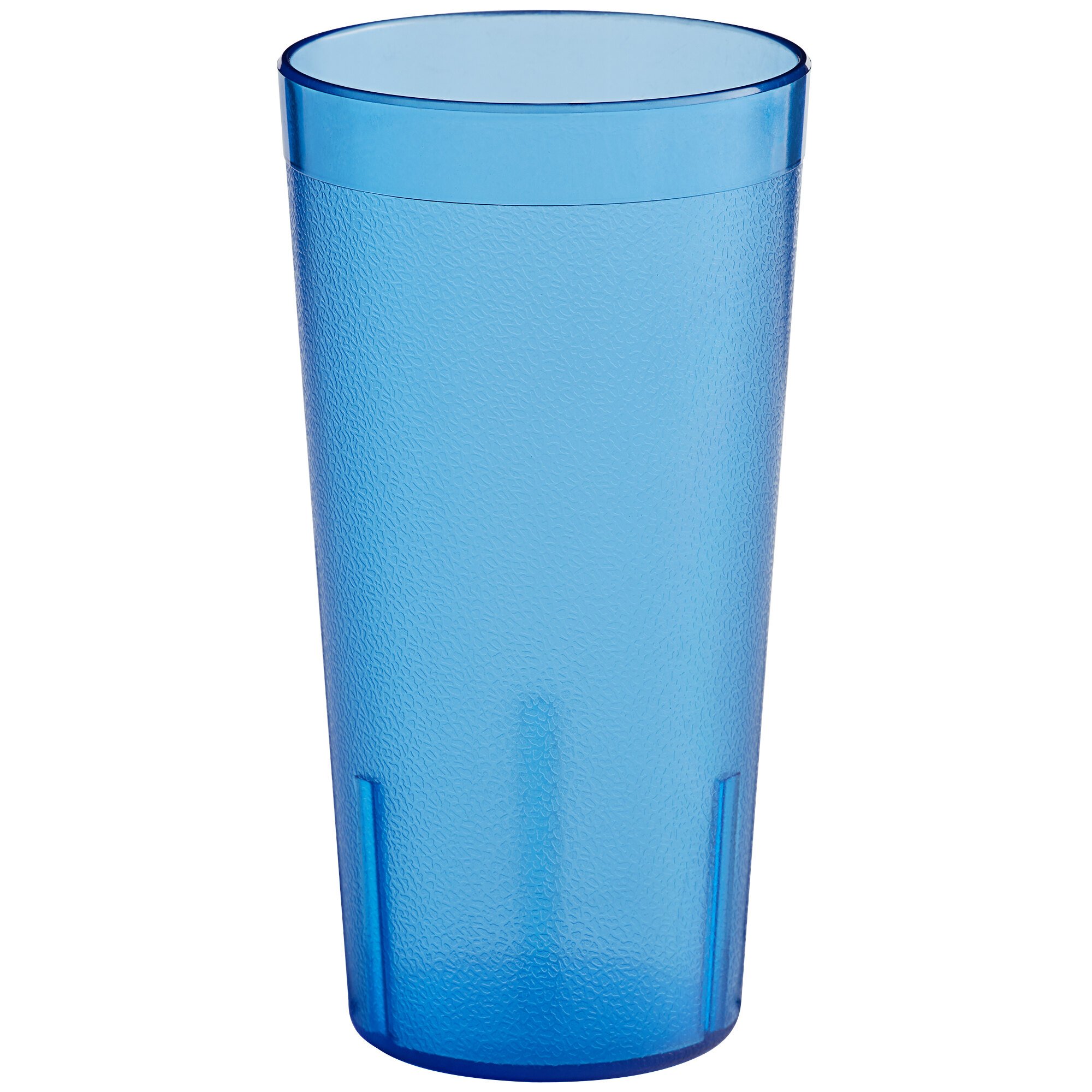 Choice 20 Oz. Blue San Plastic Pebbled Tumbler - 12 Pack