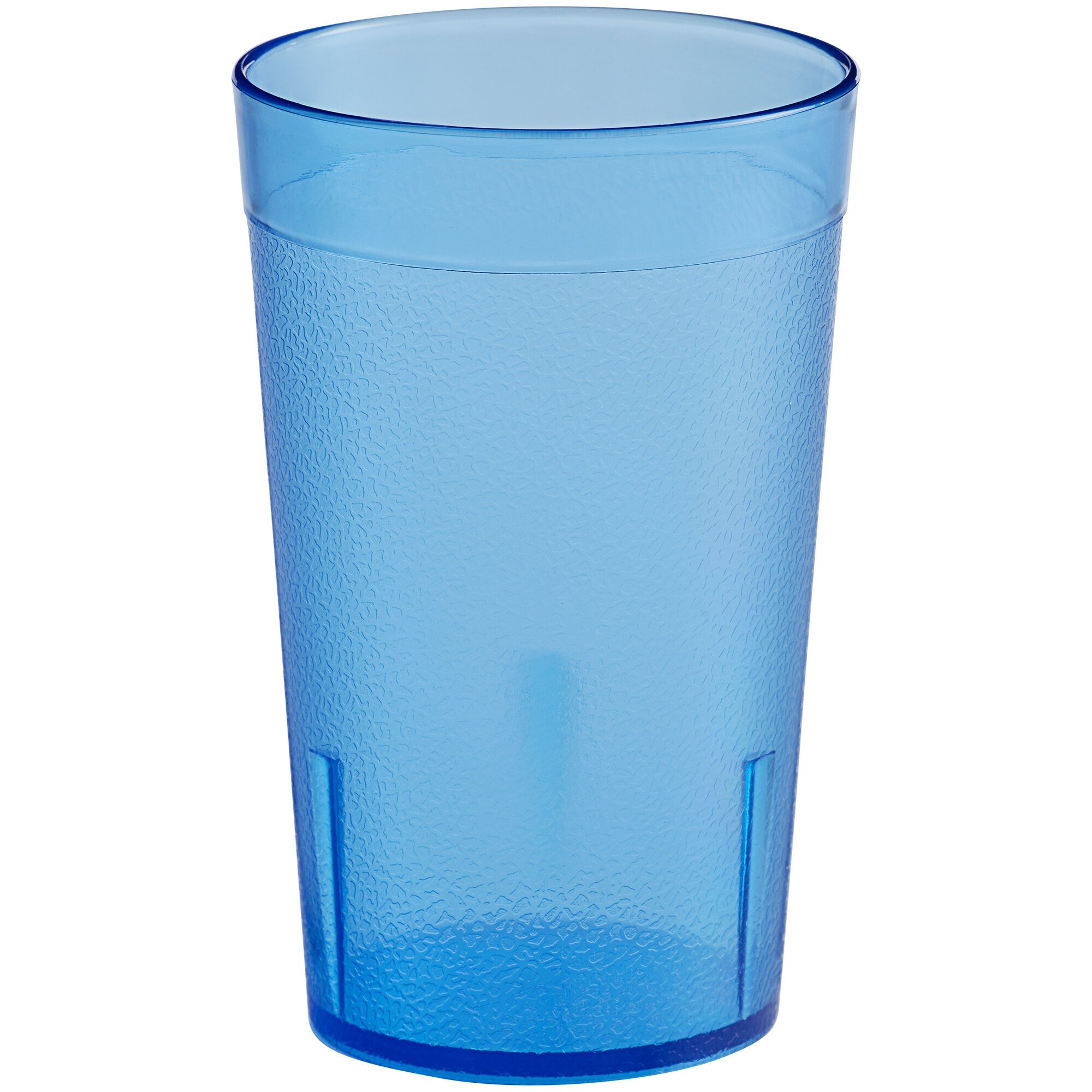 Choice 9 Oz. Blue San Plastic Pebbled Tumbler - 12 Pack