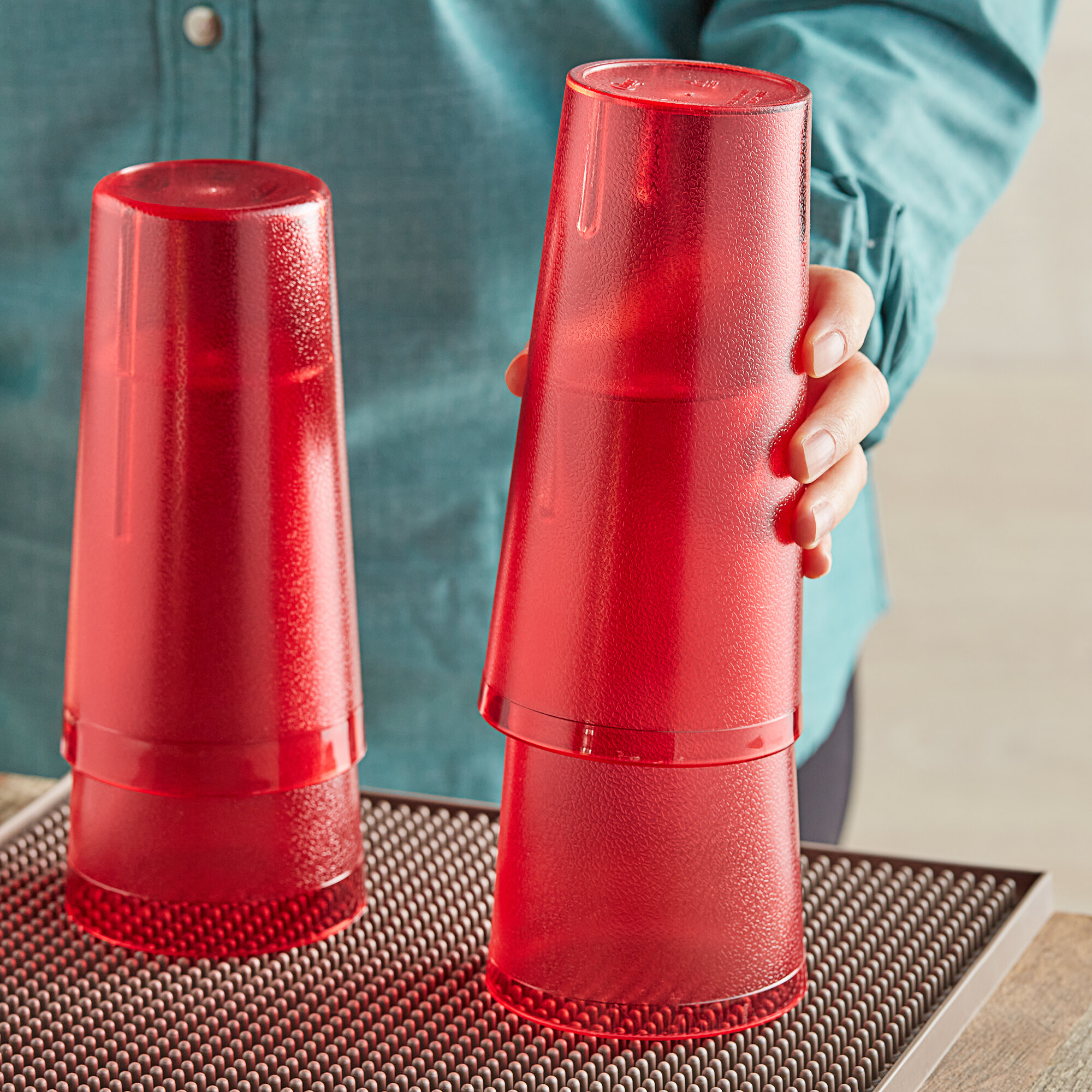 Thunder Group PLTHTB020R - Red Polycarbonate Tumblers 20 oz - 12 per Case Elite