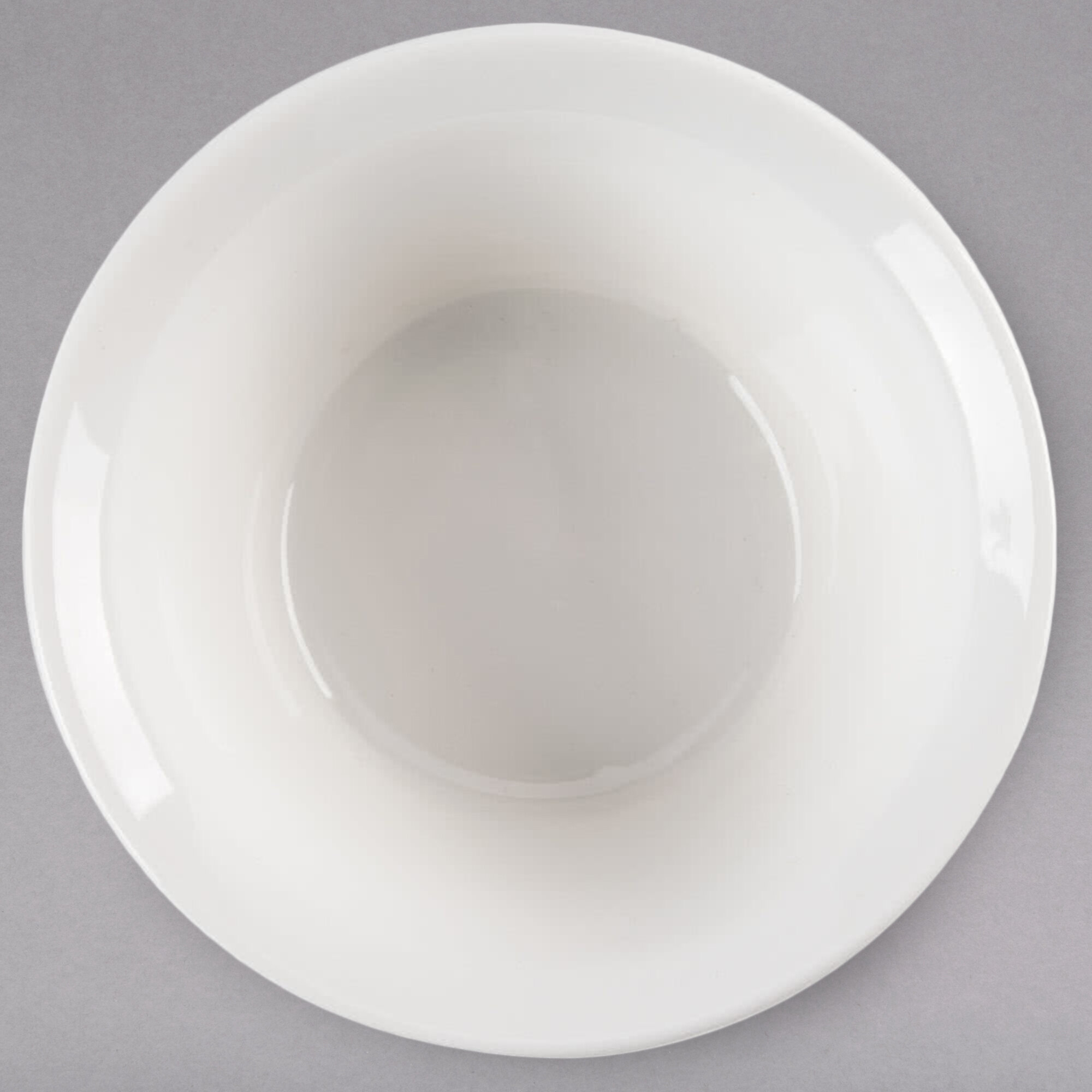 American Metalcraft SBR22 2 oz. White Round Ribbed Porcelain Sauce Cup