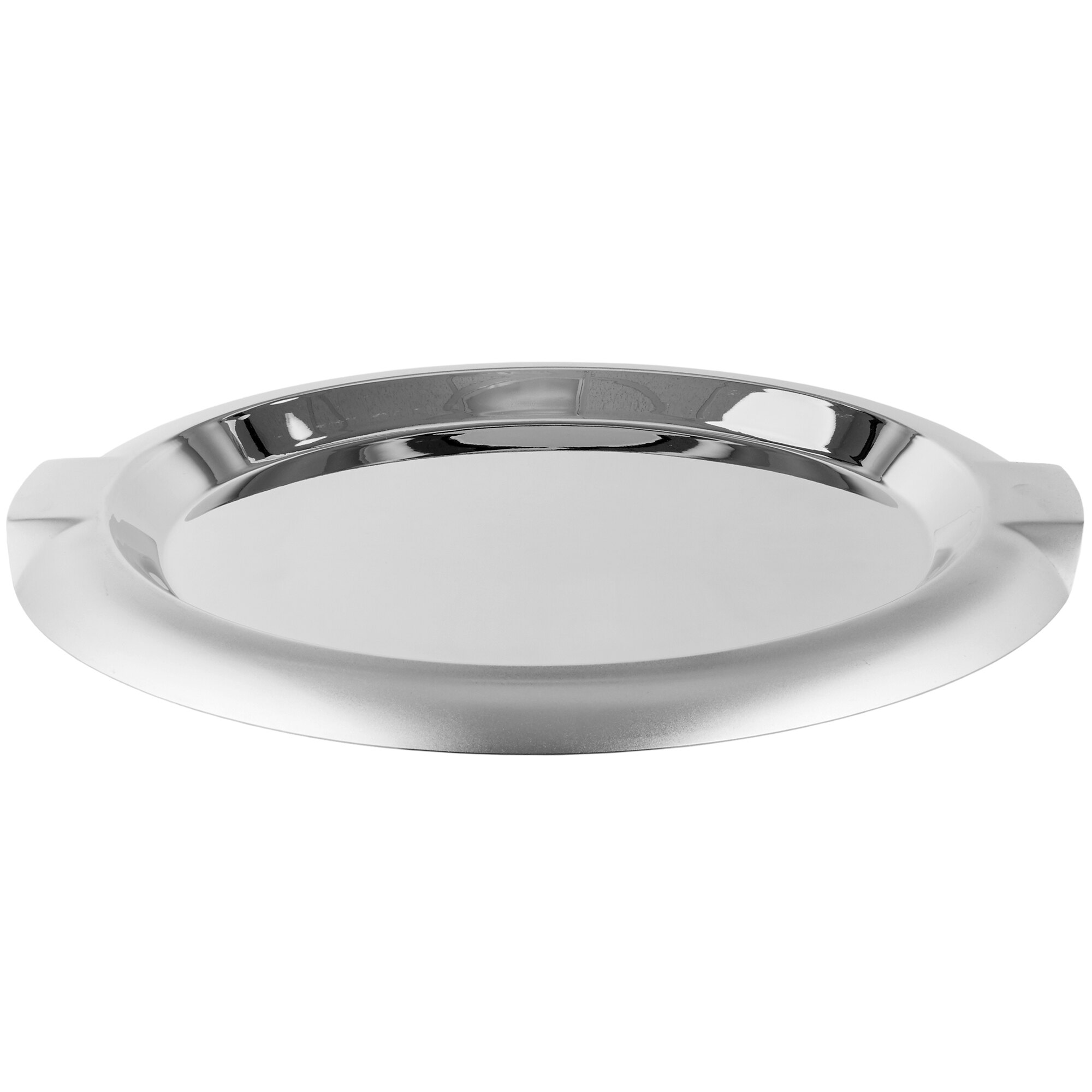 Vollrath 82098 Round Stainless Steel Serving Tray with Handles 16"