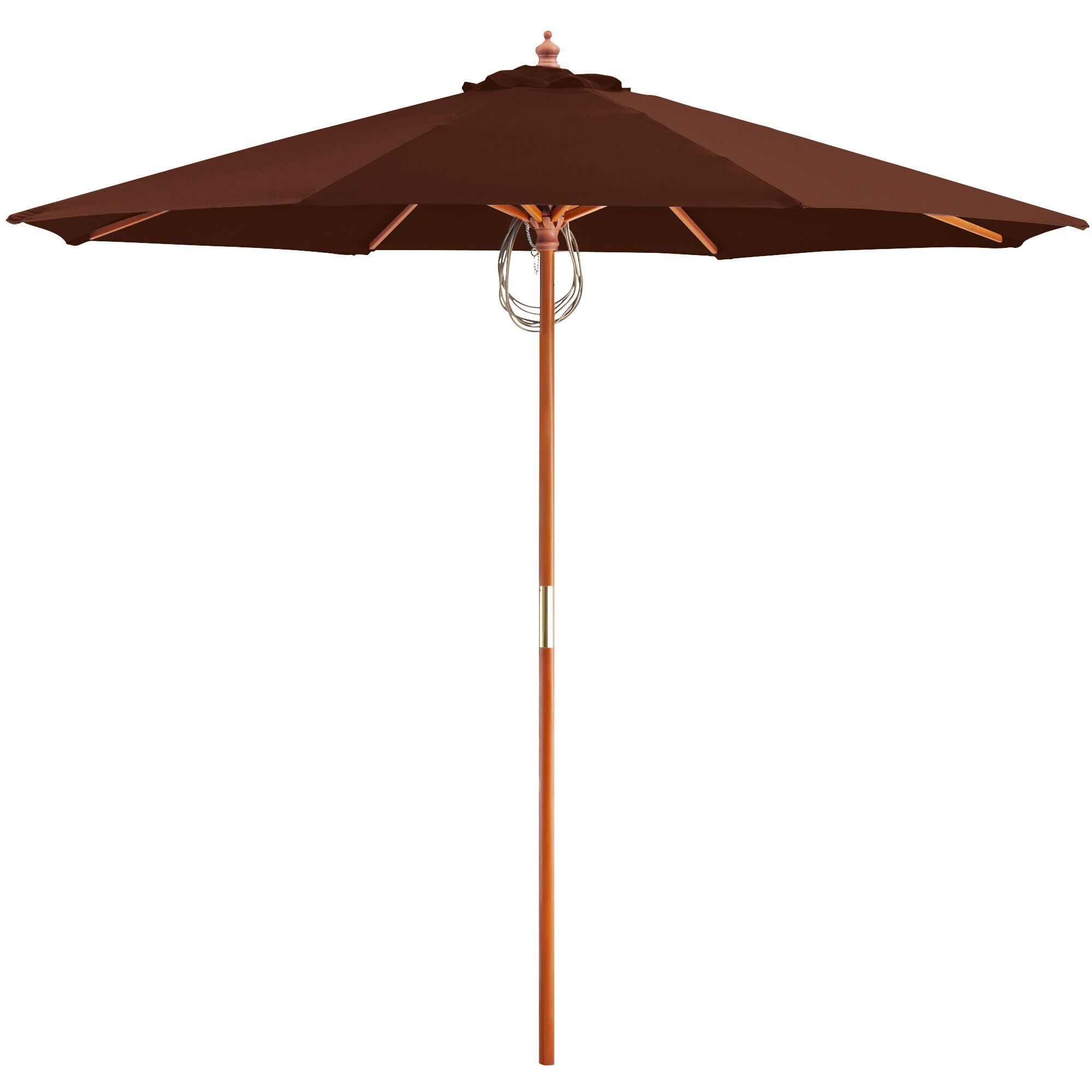 Lancaster Table & Seating 9' Terracotta Pulley Lift Umbrella with 1 1/2