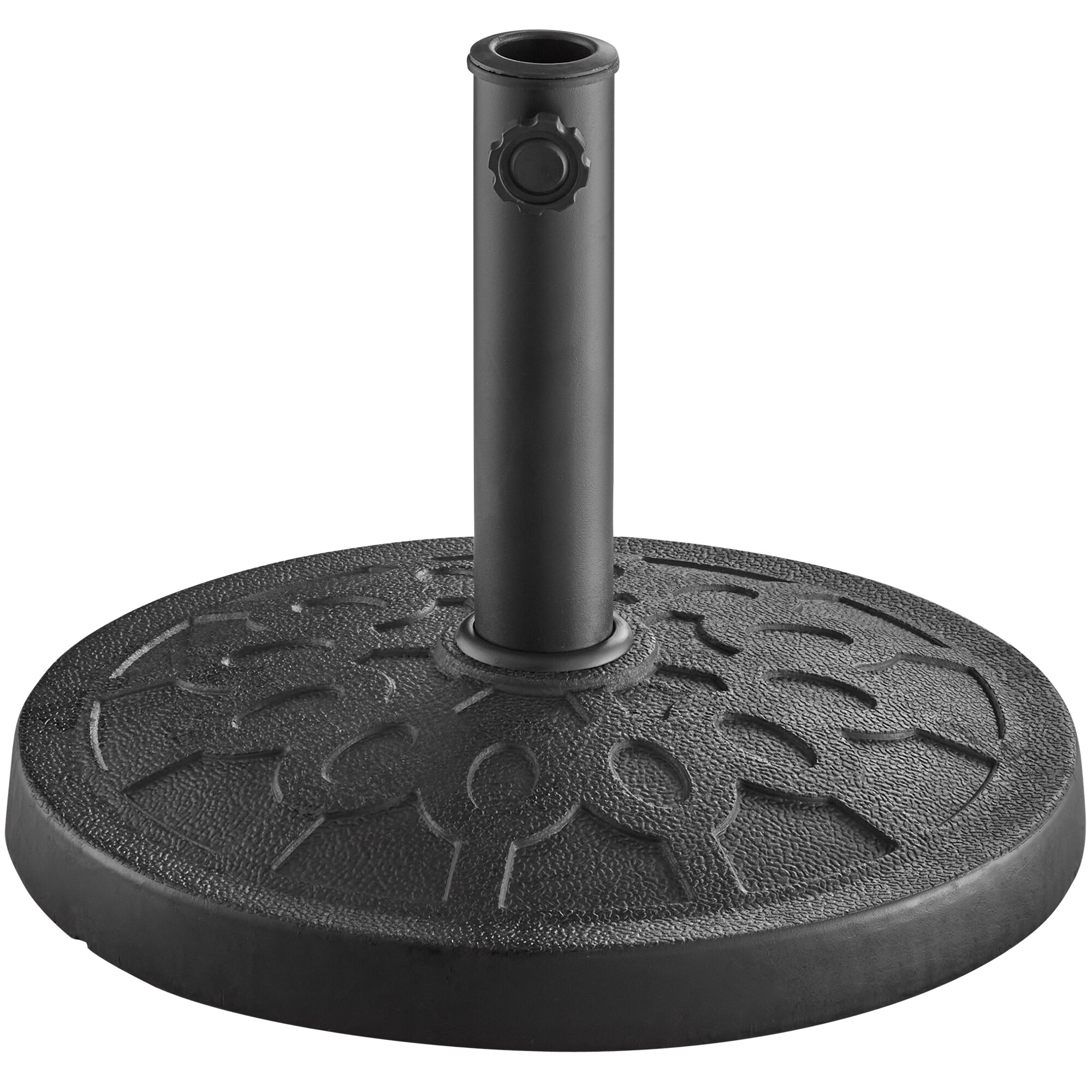 Lancaster Table & Seating 28 lb. Black Round Resin Umbrella Base