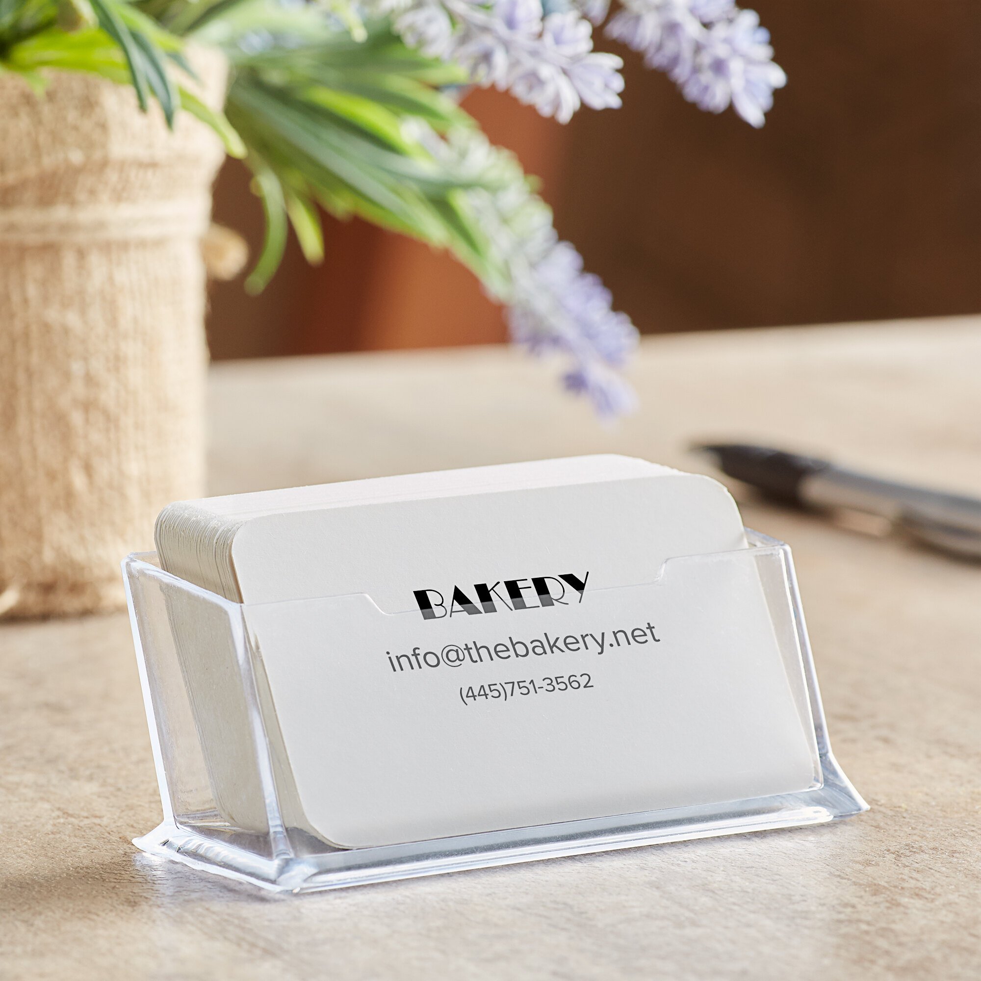 Choice 4" x 2" Acrylic Name / Business Card Holder