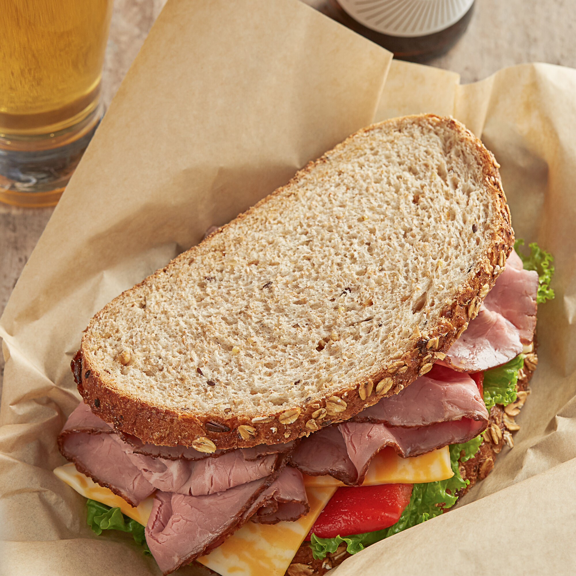 Amoroso's 22 oz. Sliced Whole Grain Pane Italiano 12/Case