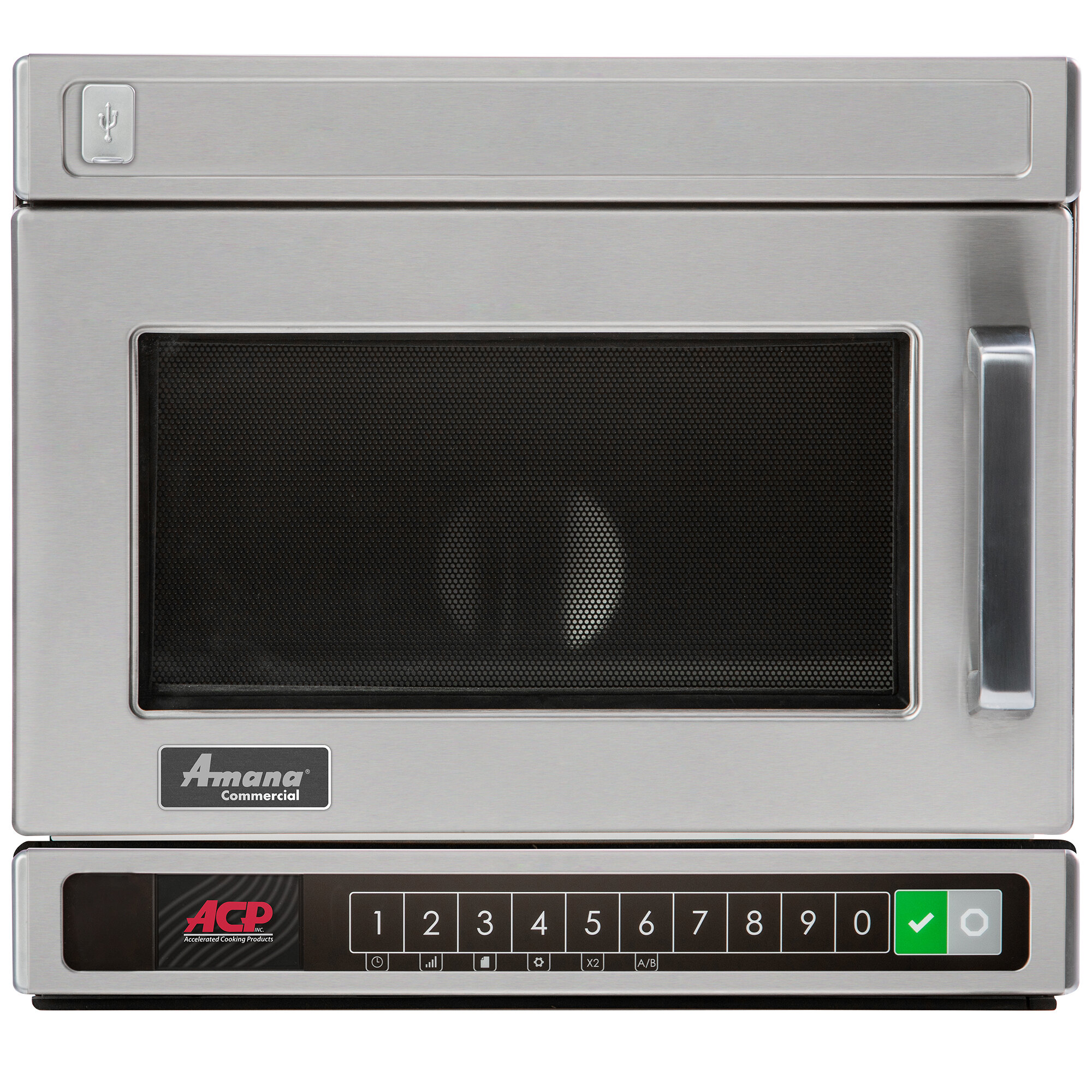 Amana HDC12YA2 HeavyDuty Stainless Steel Compact Commercial Microwave