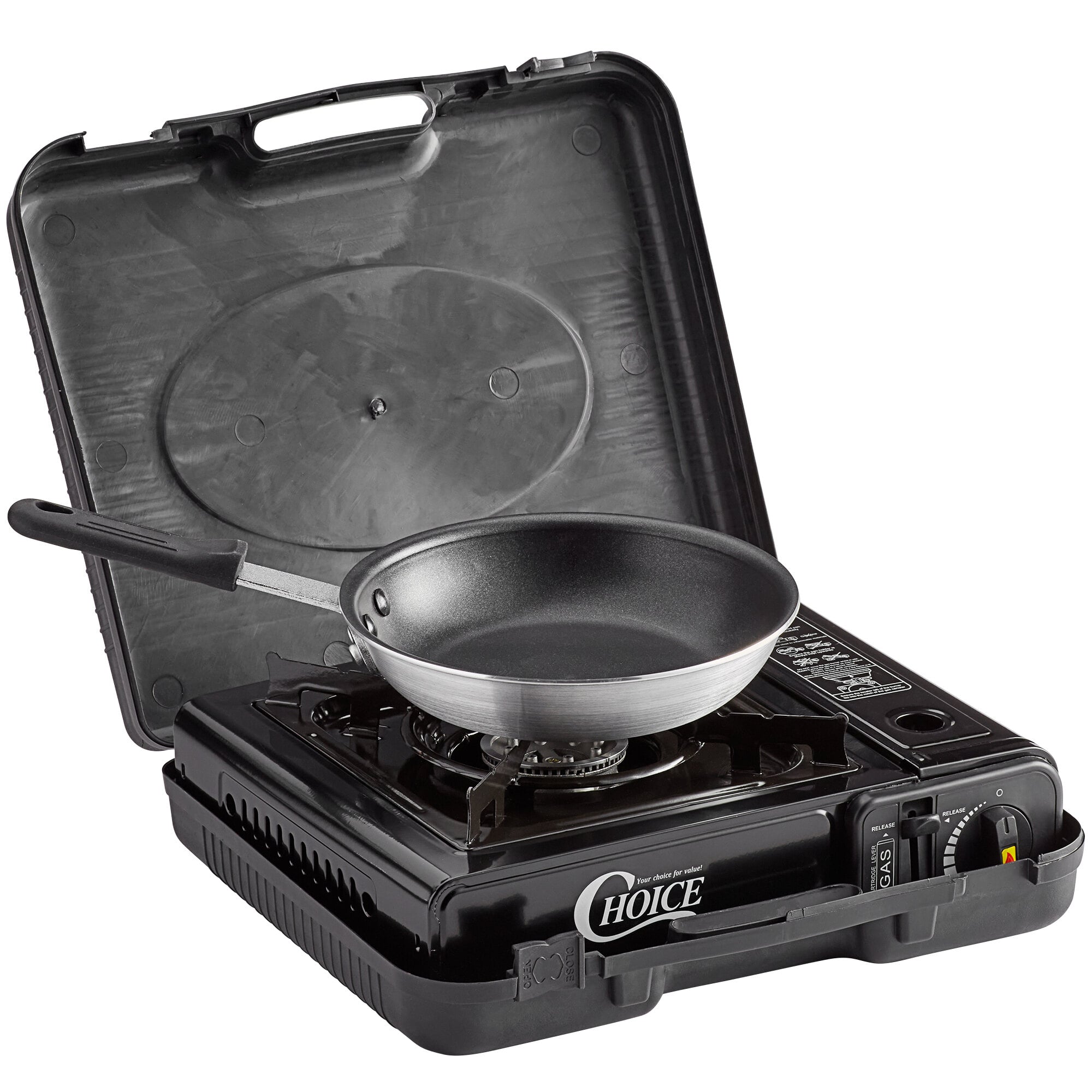 Choice Portable 3Piece Cooking Kit with 1Burner Butane Countertop
