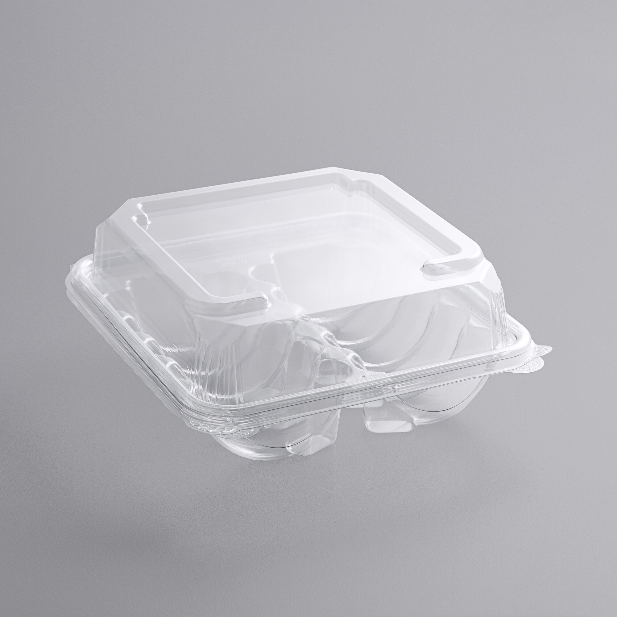 Clear PET 10 Count Cookie Tray with Hinged High Dome Lid 200/Case