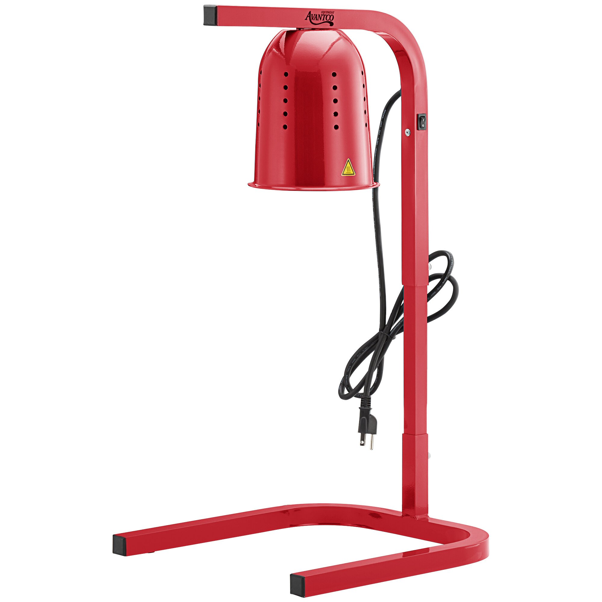 Avantco W61RD Red Free Standing Heat Lamp with 1 Bulb 120V, 250W