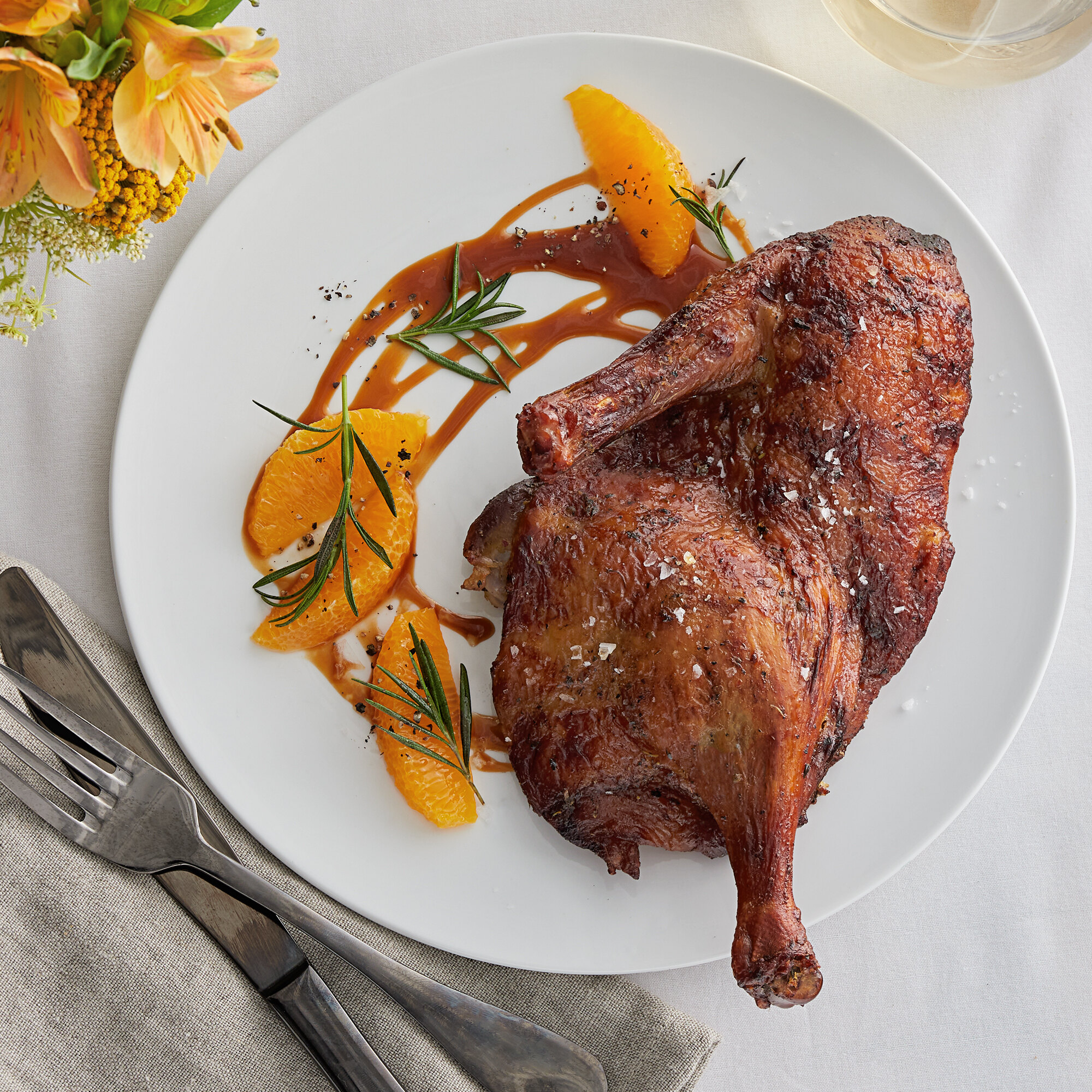 Maple Leaf Farms 14 Oz Fully Cooked Roast Half Duck With Orange Sauce