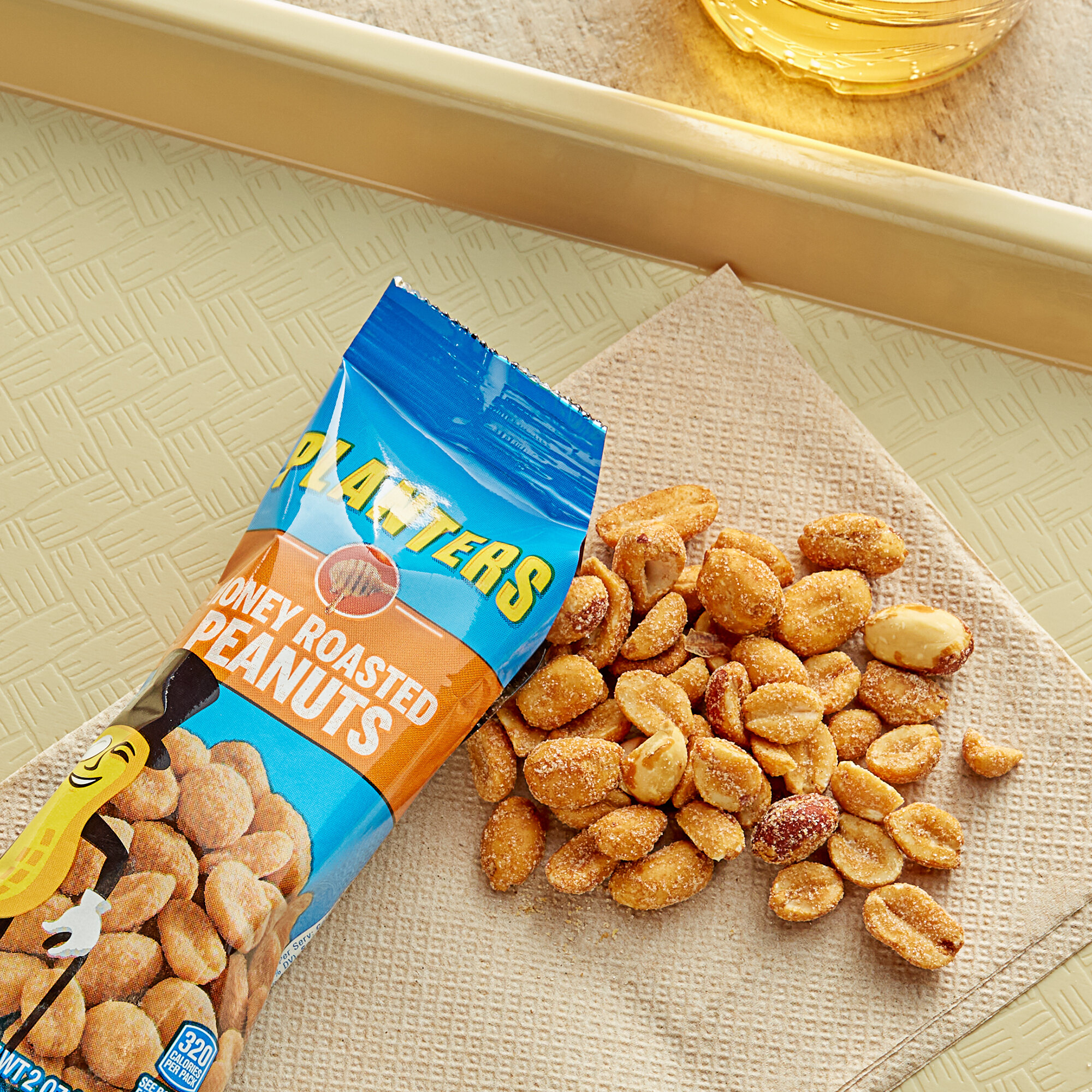 Planters 0.125 lb. Individual Bags of Honey Roasted Peanuts 144/Case