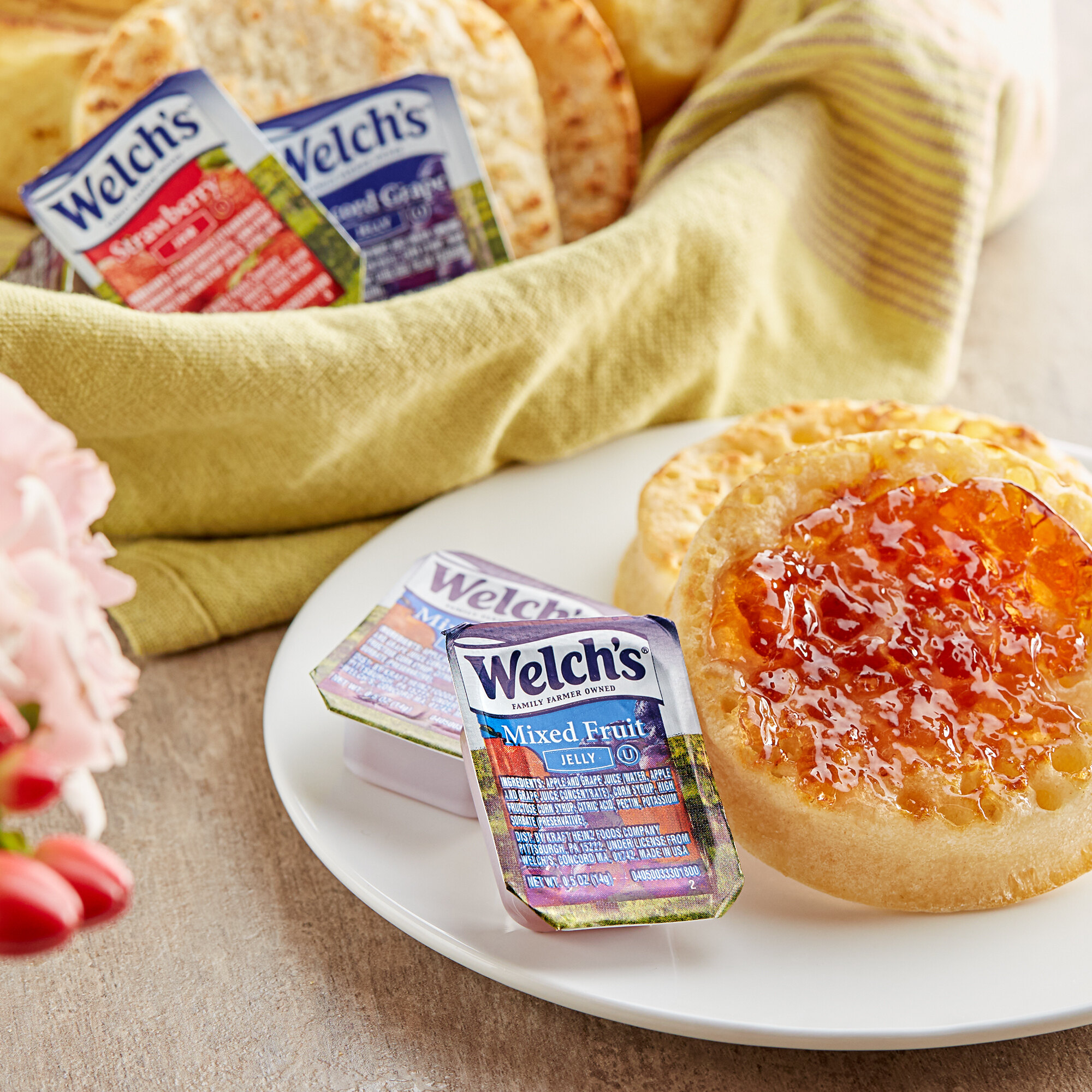 Welch's Jelly / Jam Portion Cups (3 flavors) 200/Case