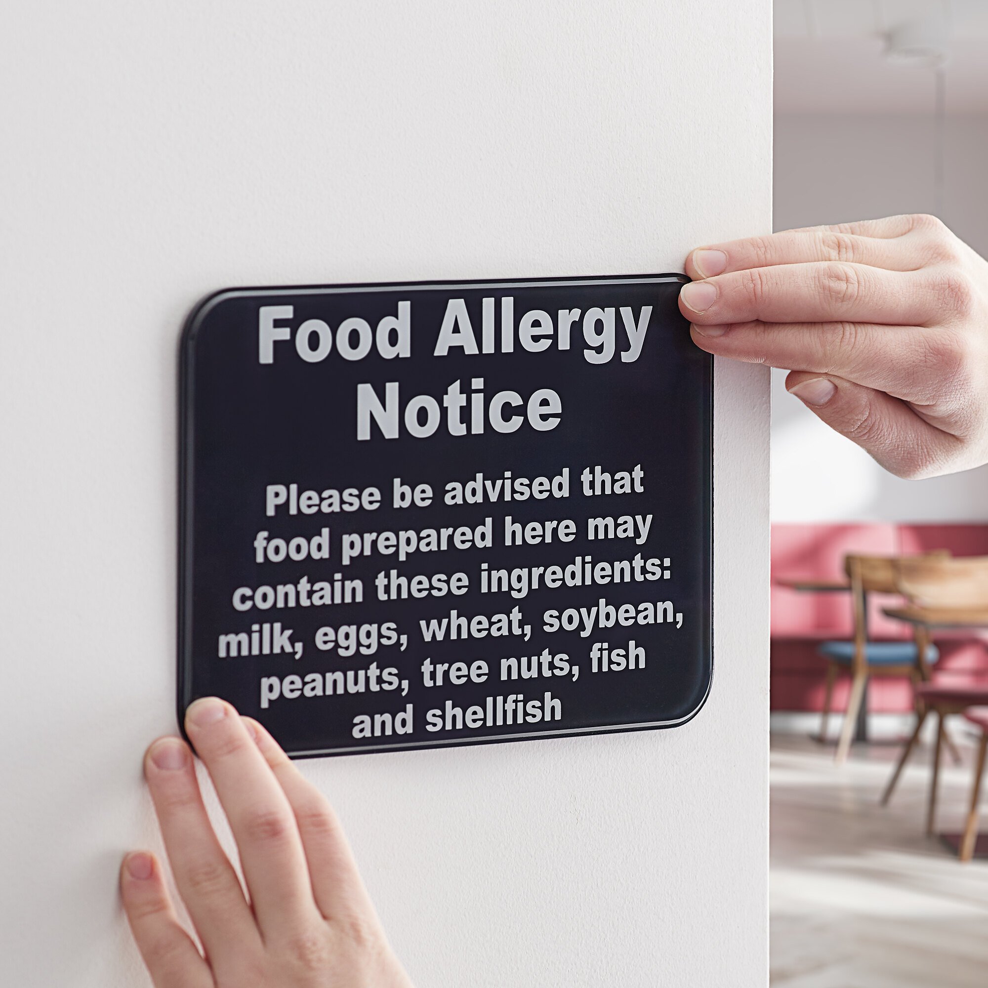 Tablecraft Food Allergy Sign Plastic 9 X 6