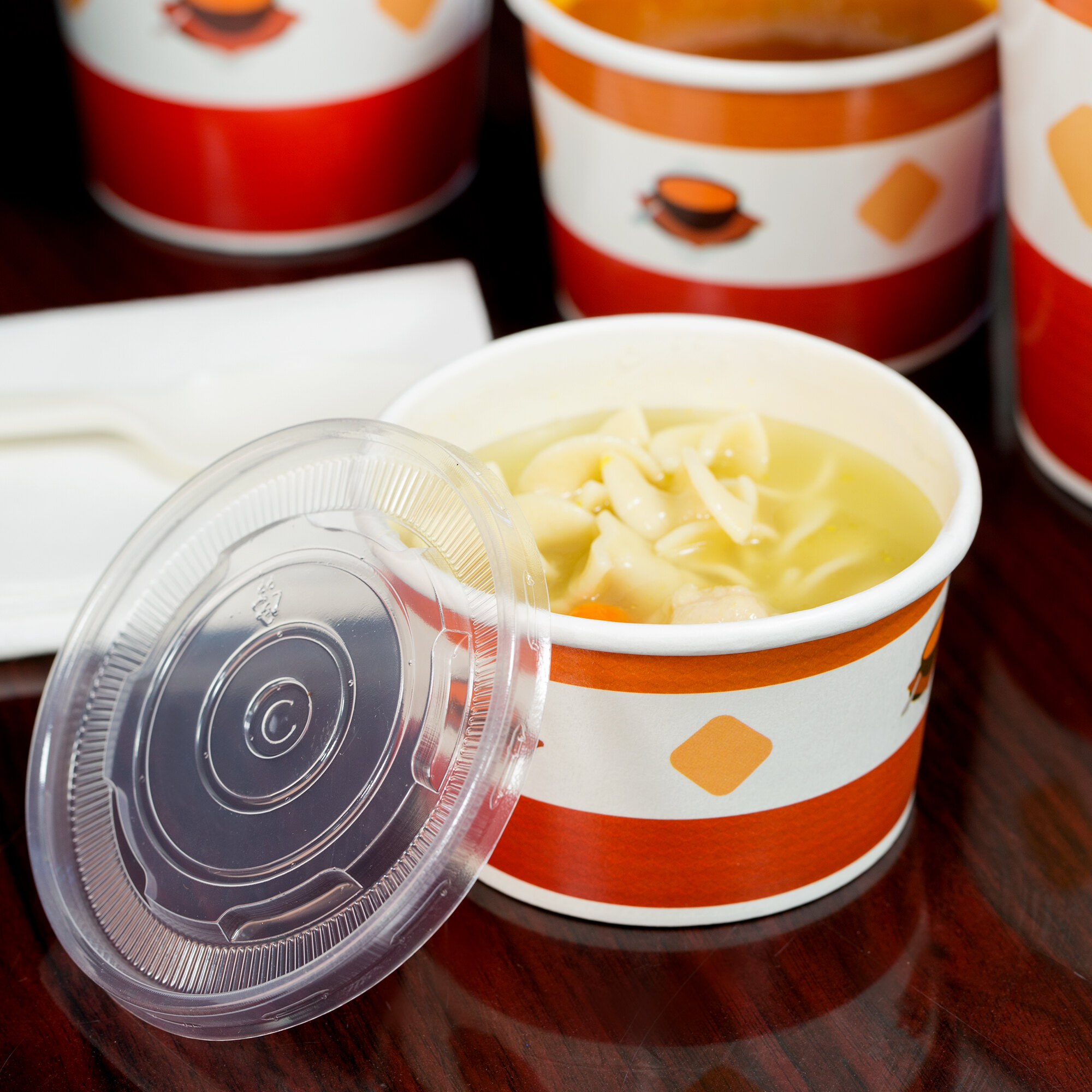 Choice 8 oz. Double PolyCoated Paper Soup / Hot Food Cup with Vented