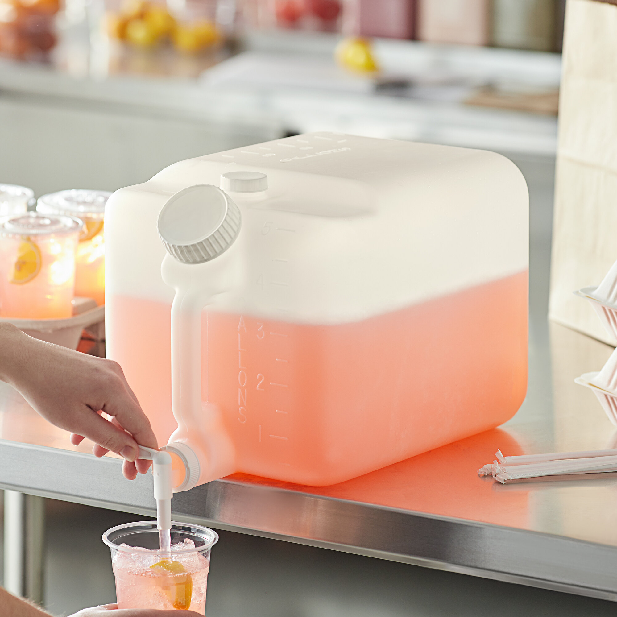 Choice 5 Gallon Plastic Beverage Dispensing Container