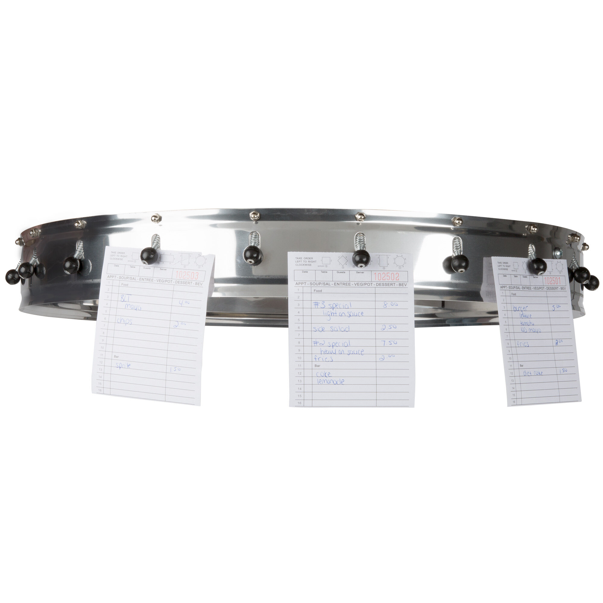 Carlisle 3820CH 23" Stainless Steel 20 Clip Ceiling Mounted Order Wheel