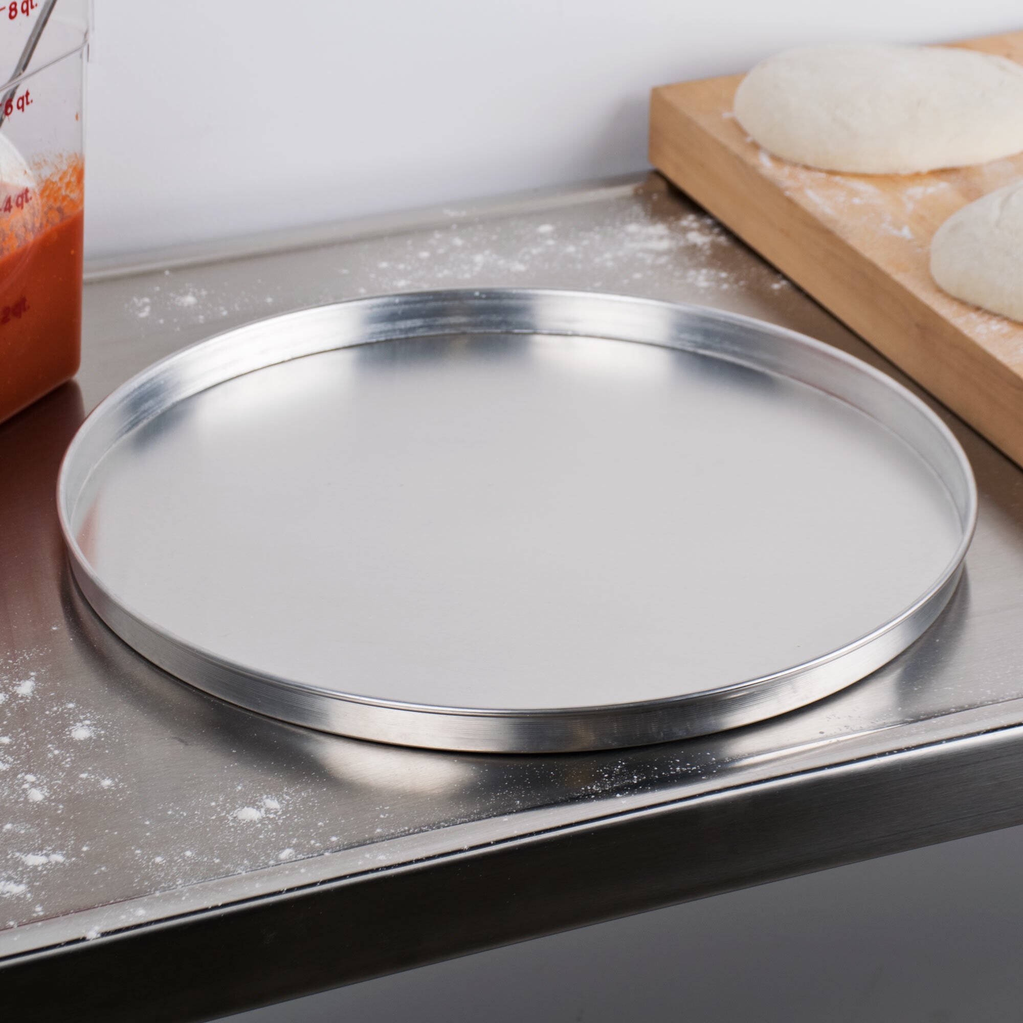 American Metalcraft A4016 16" x 1" Standard Weight Aluminum Straight Sided Pizza Pan