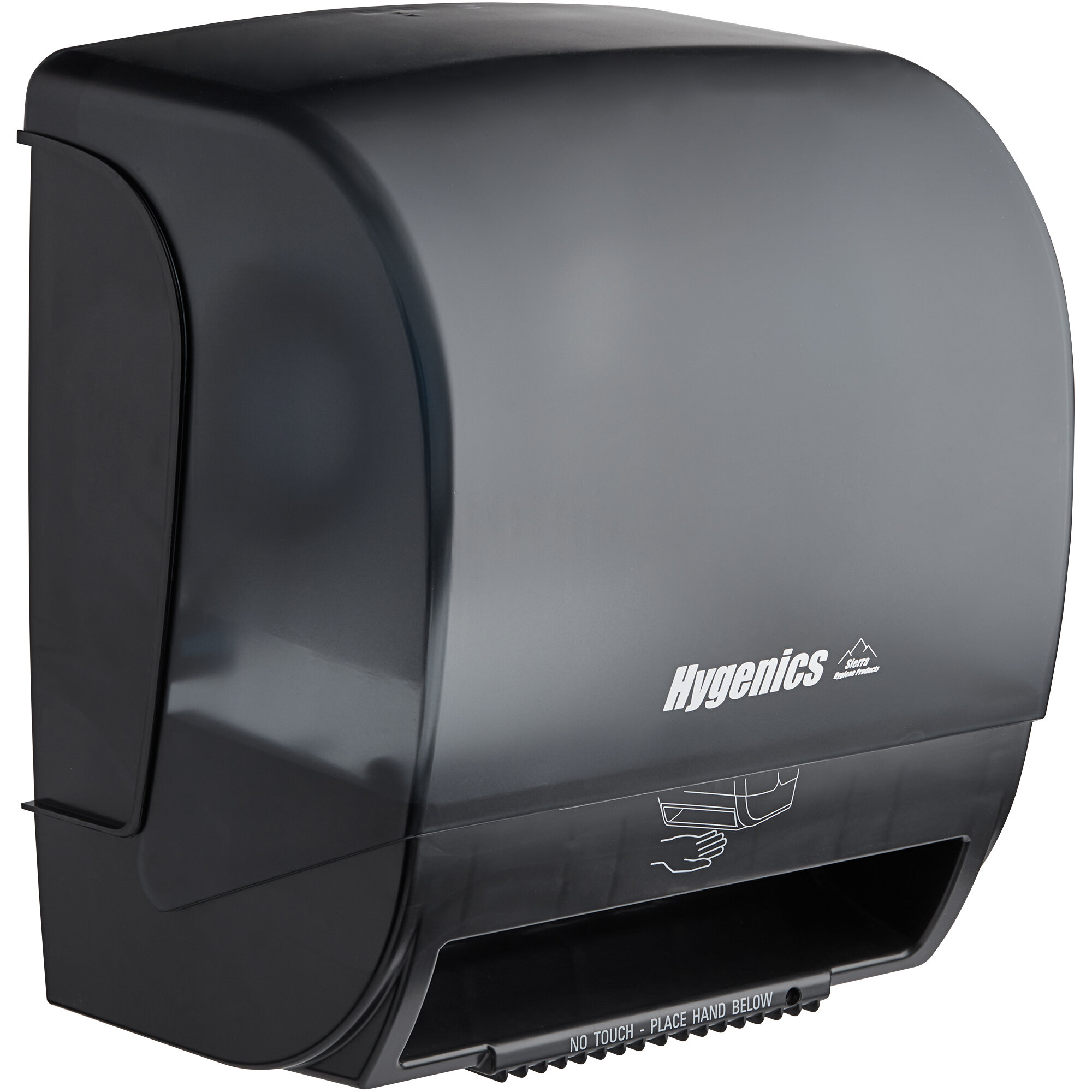 Hygenics Translucent Black HandsFree Paper Roll Towel Dispenser with