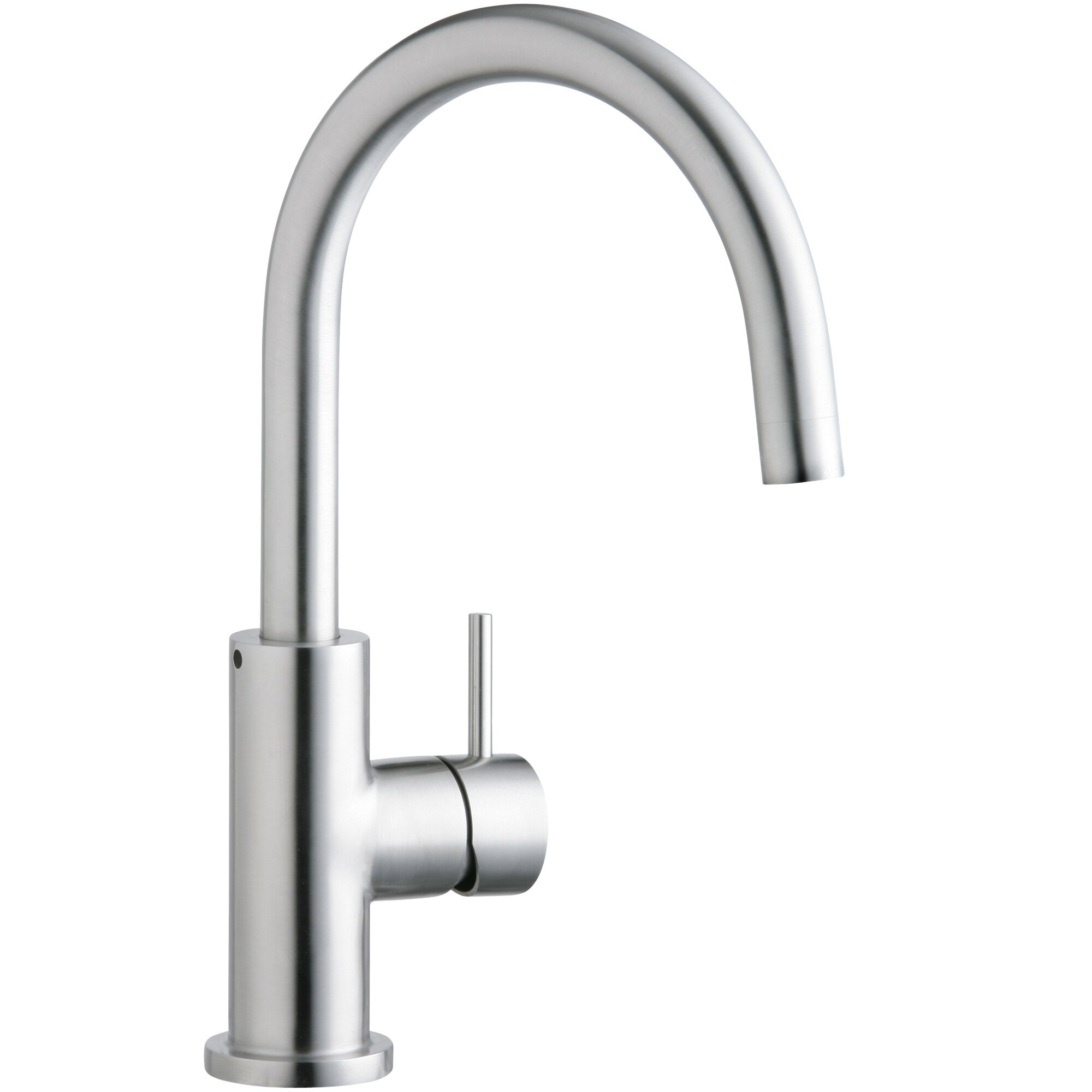 Elkay LK7921SSS Allure Deck Mount Satin Stainless Steel Kitchen Faucet with Forward Lever Handle