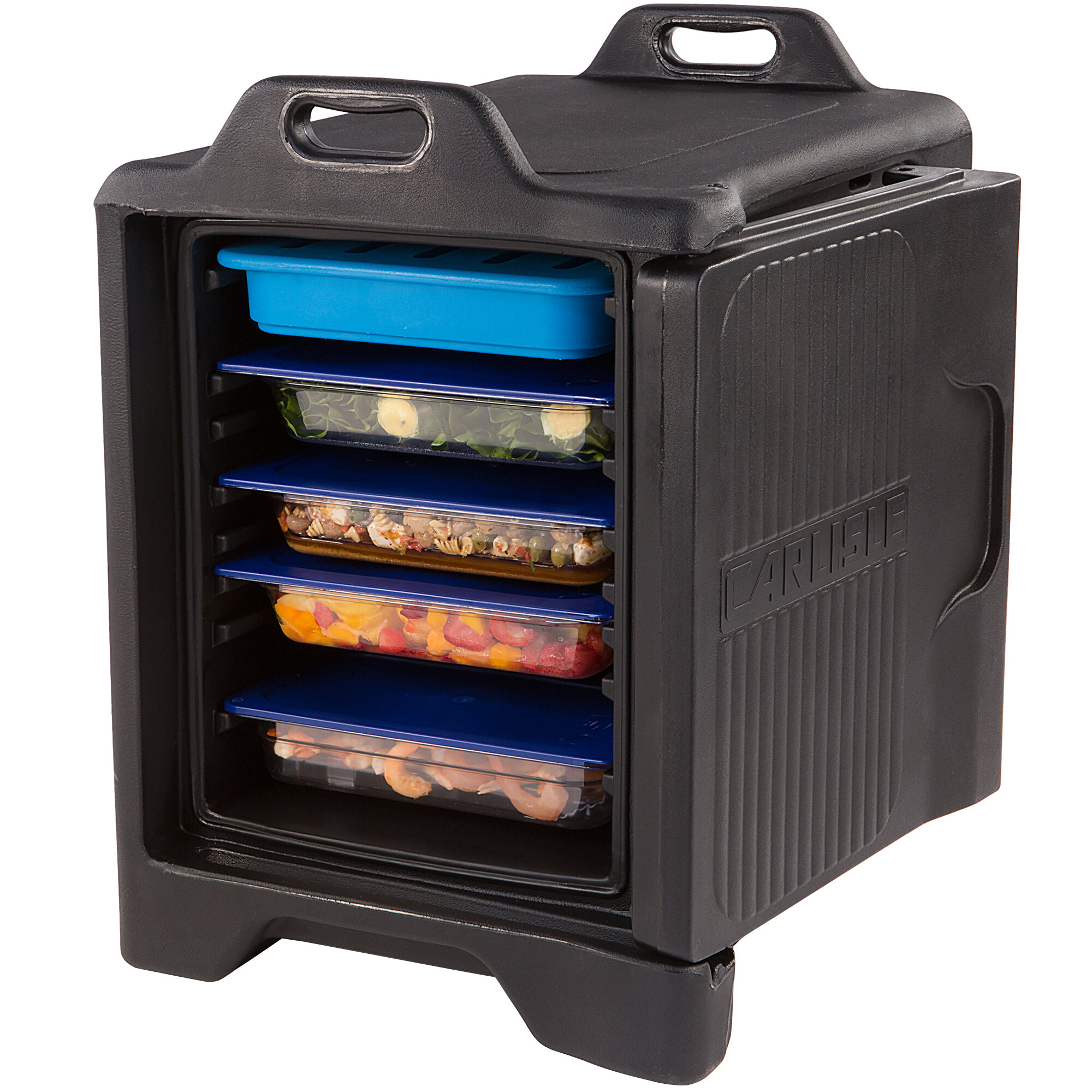 Carlisle XT3000R03 Slide 'N Seal™ Black Front Loading Insulated Food