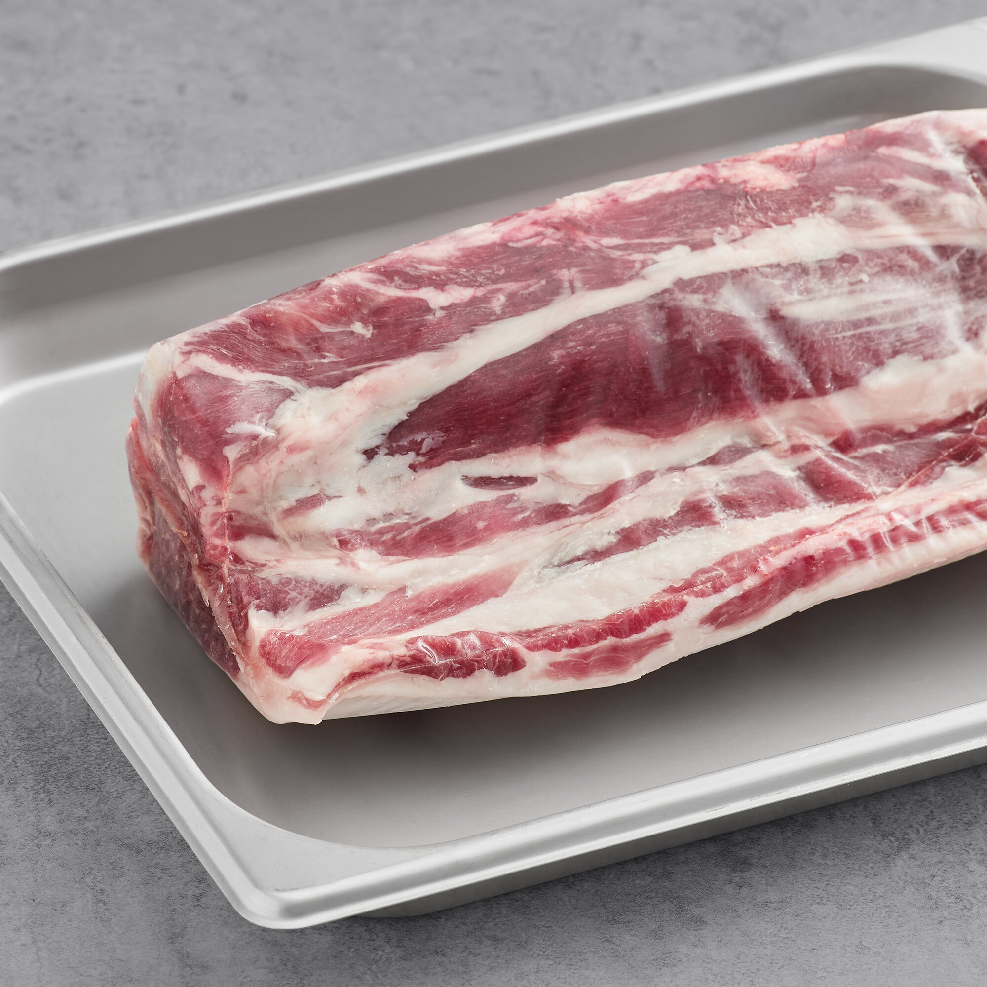 Strauss 2.63 lb. Domestic Split 1x1 Lamb Loin 4/Case