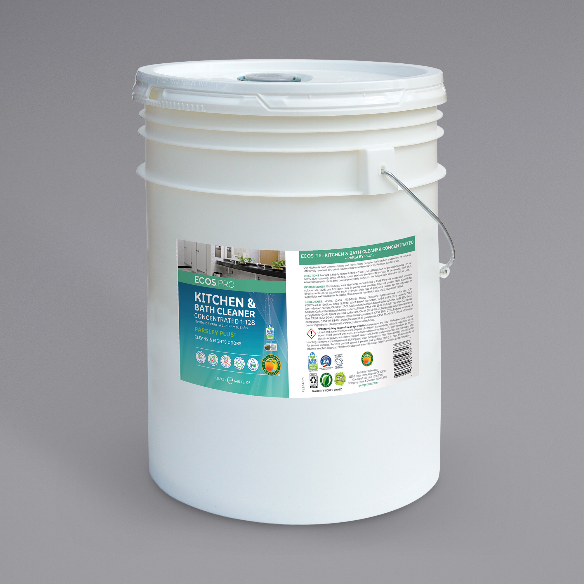 ECOS PL9346/05 Pro 5 Gallon Concentrated Parsley Scented AllPurpose