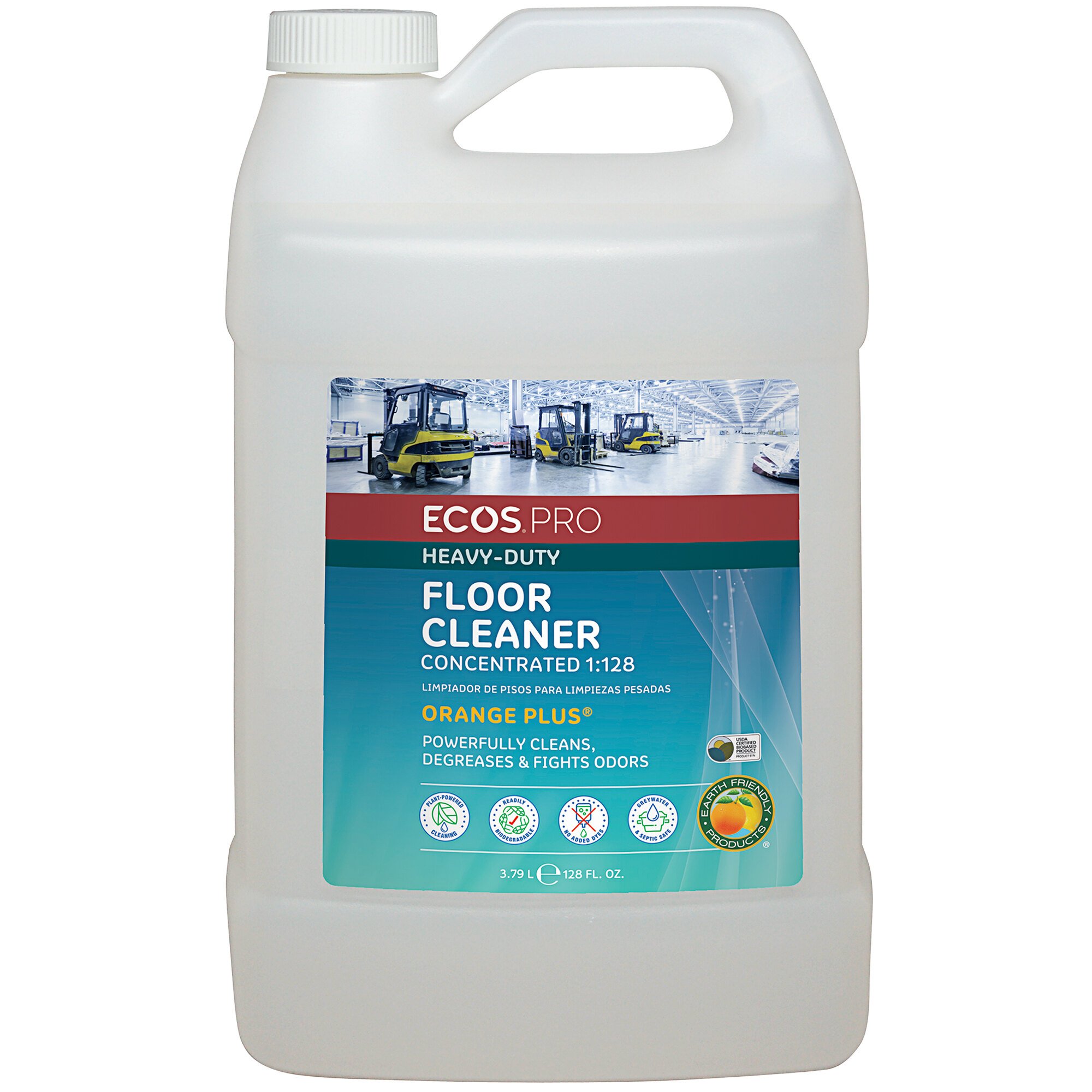 ECOS PL9448/04 Pro 1 Gallon Orange Plus Scented HeavyDuty Floor