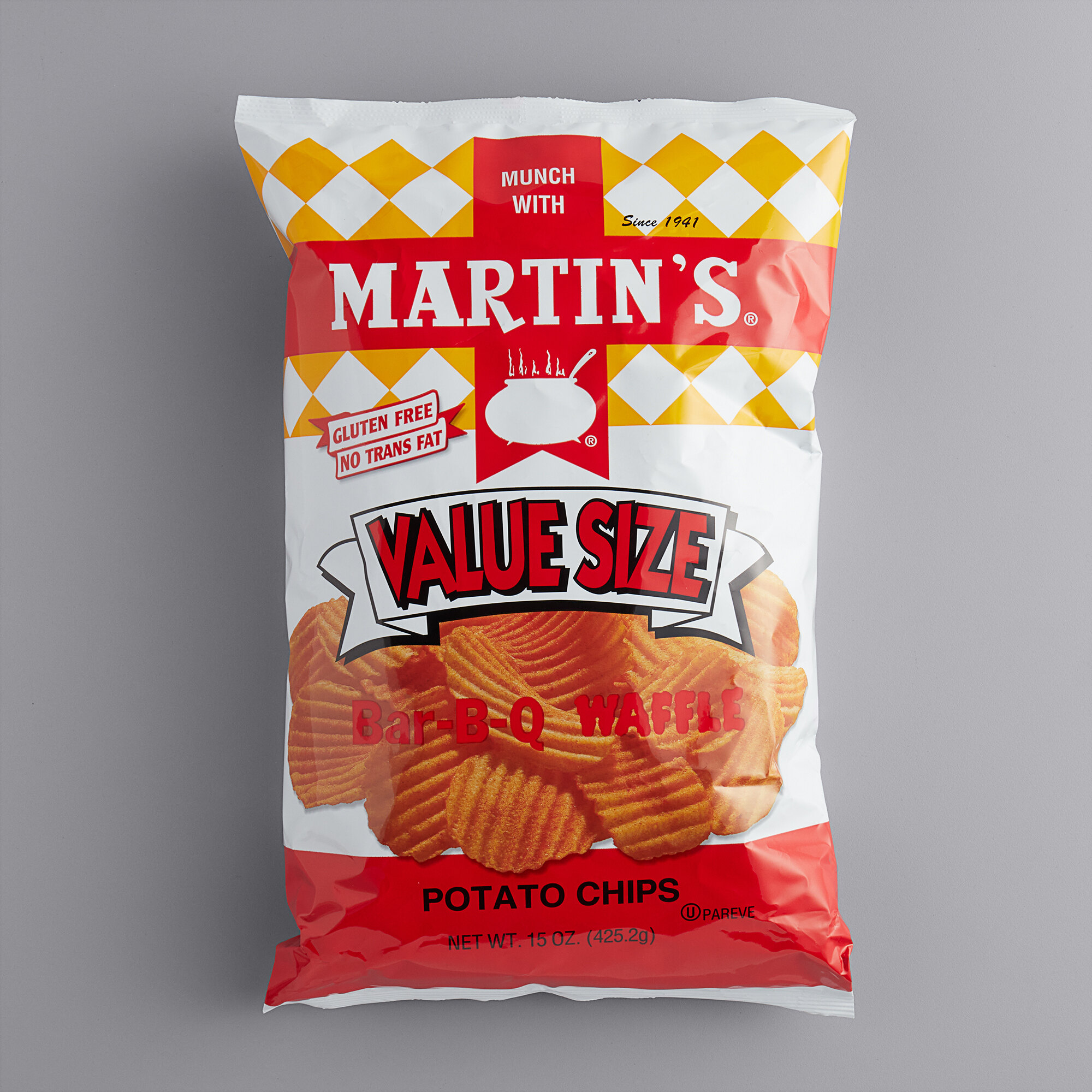 Martin's 15 oz. BBQ Waffle Chips 6/Case