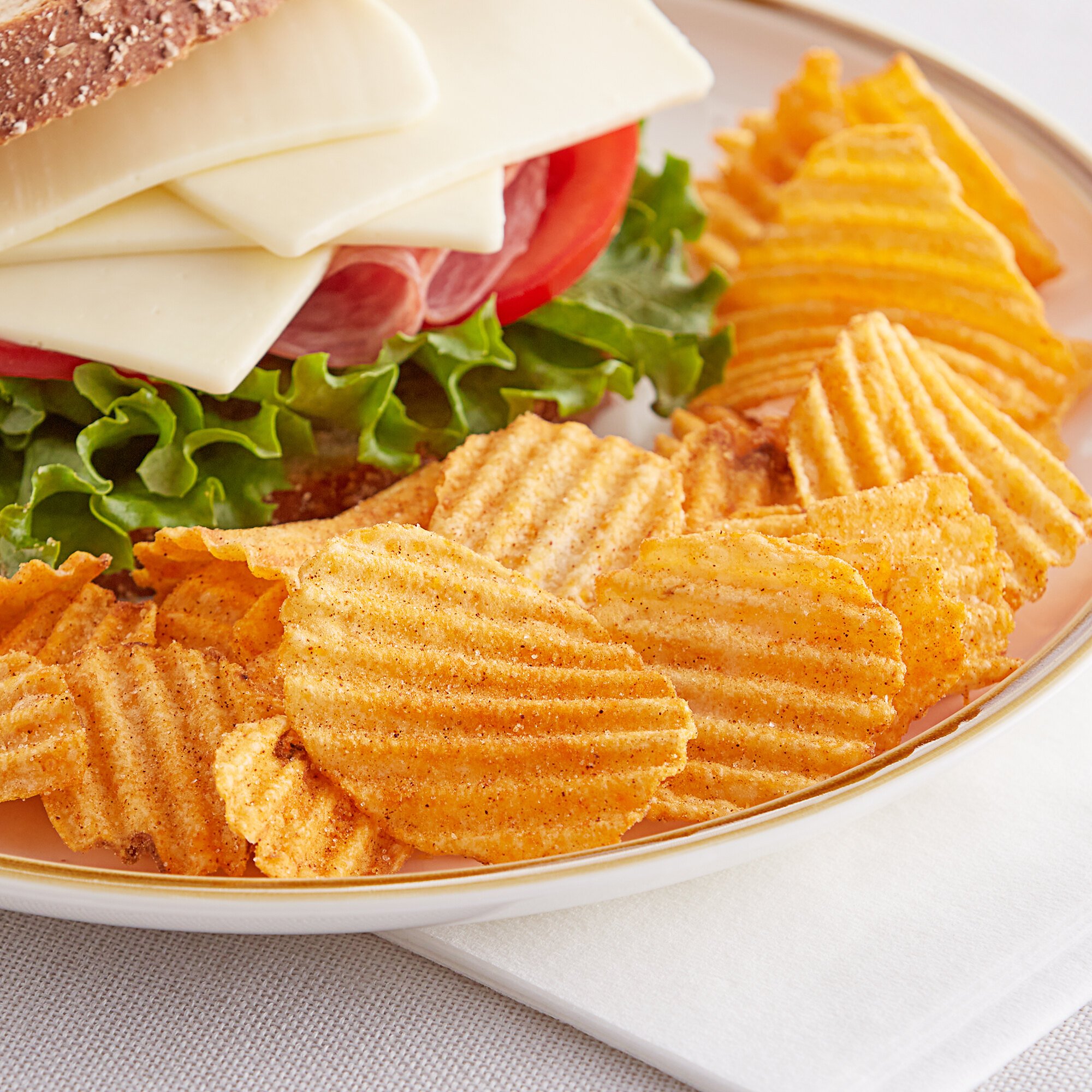 Martin's 15 oz. BBQ Waffle Chips 6/Case