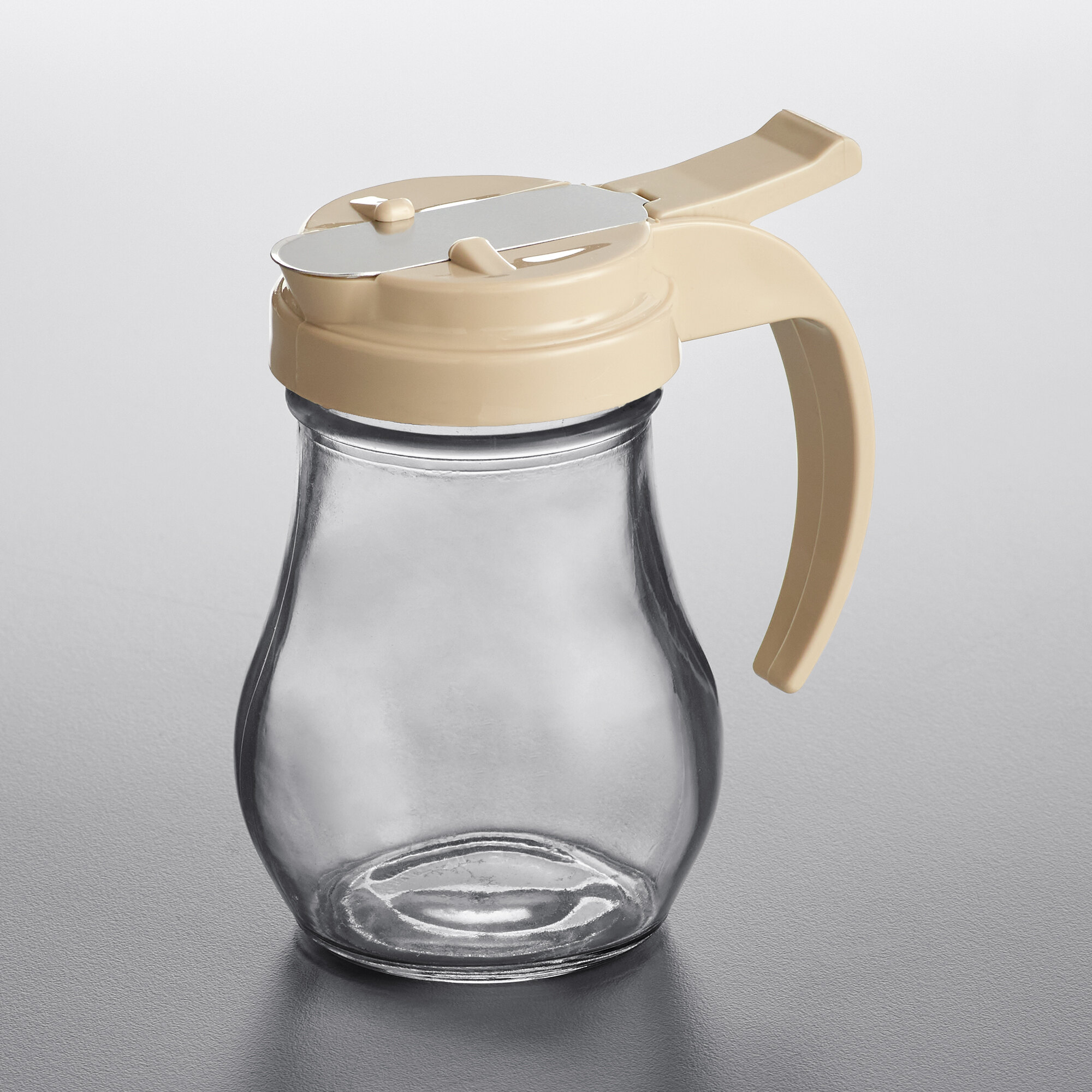 Vollrath 60618 Dripcut® 6 oz. Glass Syrup Dispenser with Almond