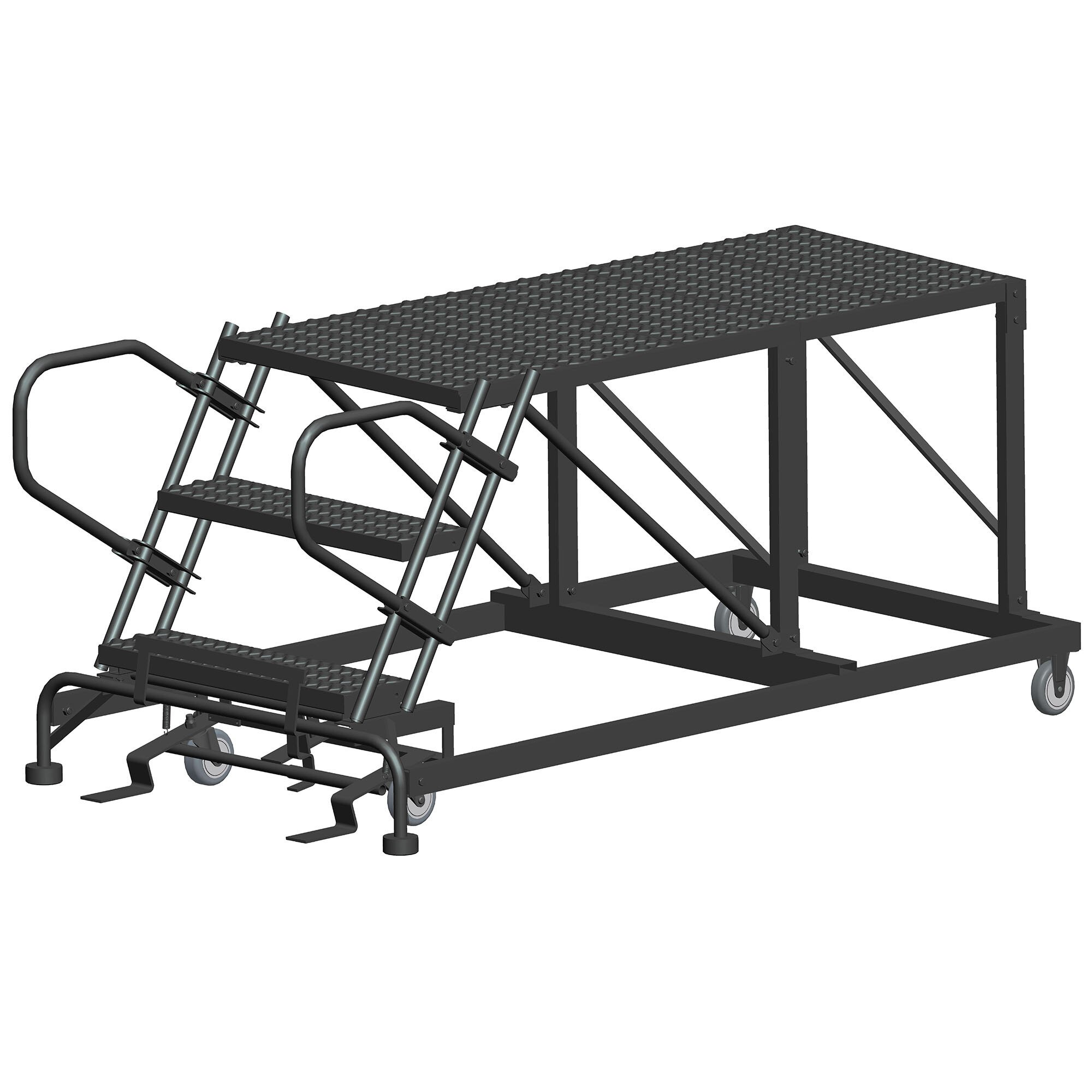 Ballymore SNR3-3660 3-Step Heavy-Duty Steel Mobile Work Platform - 60 ...