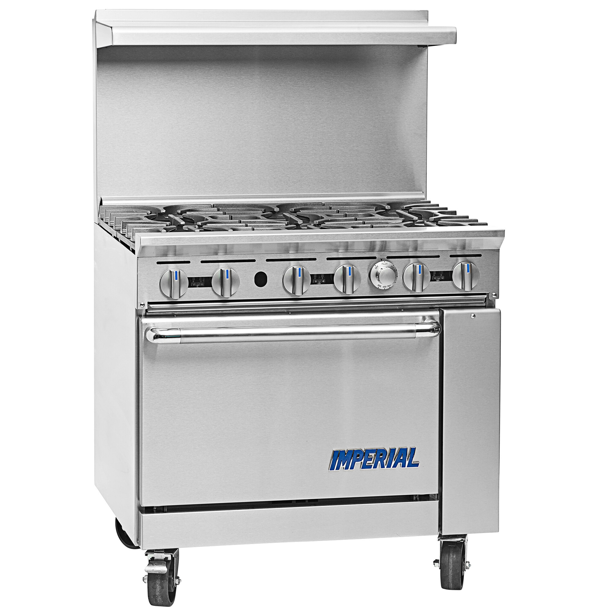 Imperial Range Pro Series IR6CNG 36" Natural Gas 6 Burner Range with