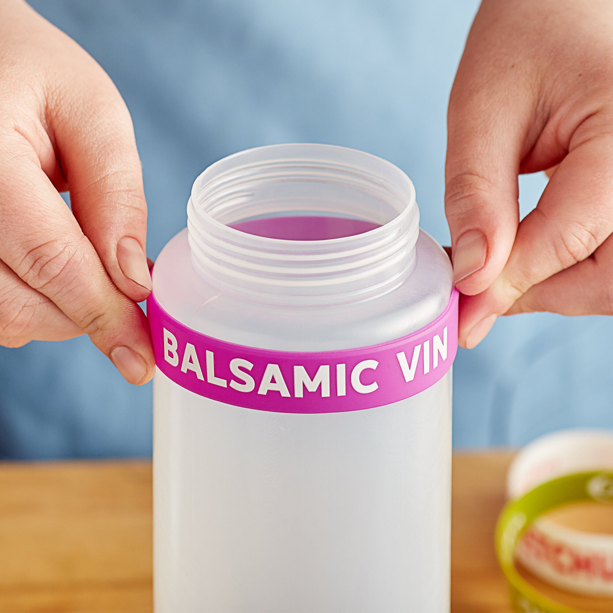 Choice "Balsamic Vinegar" Silicone Squeeze Bottle Label Band for 32 oz