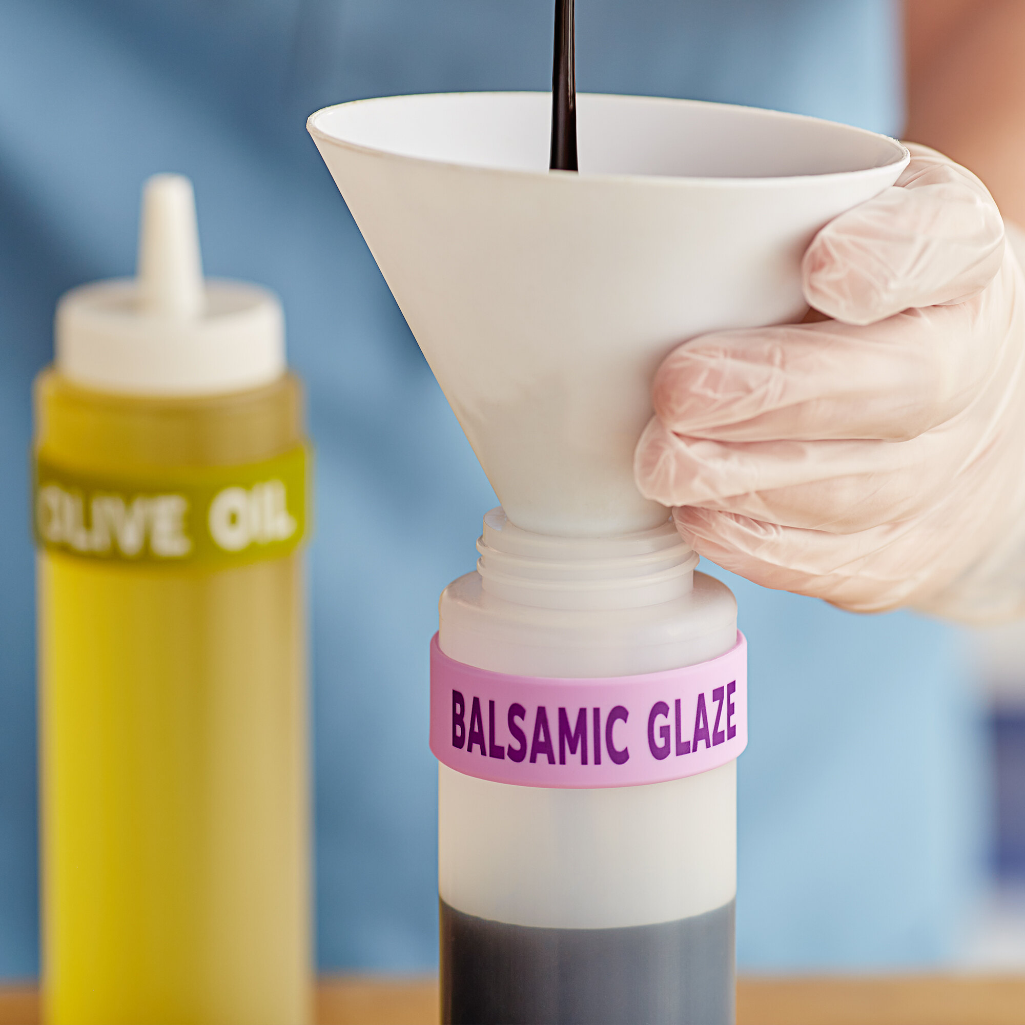 Choice "Balsamic Glaze" Silicone Squeeze Bottle Label Band for 8 and 12
